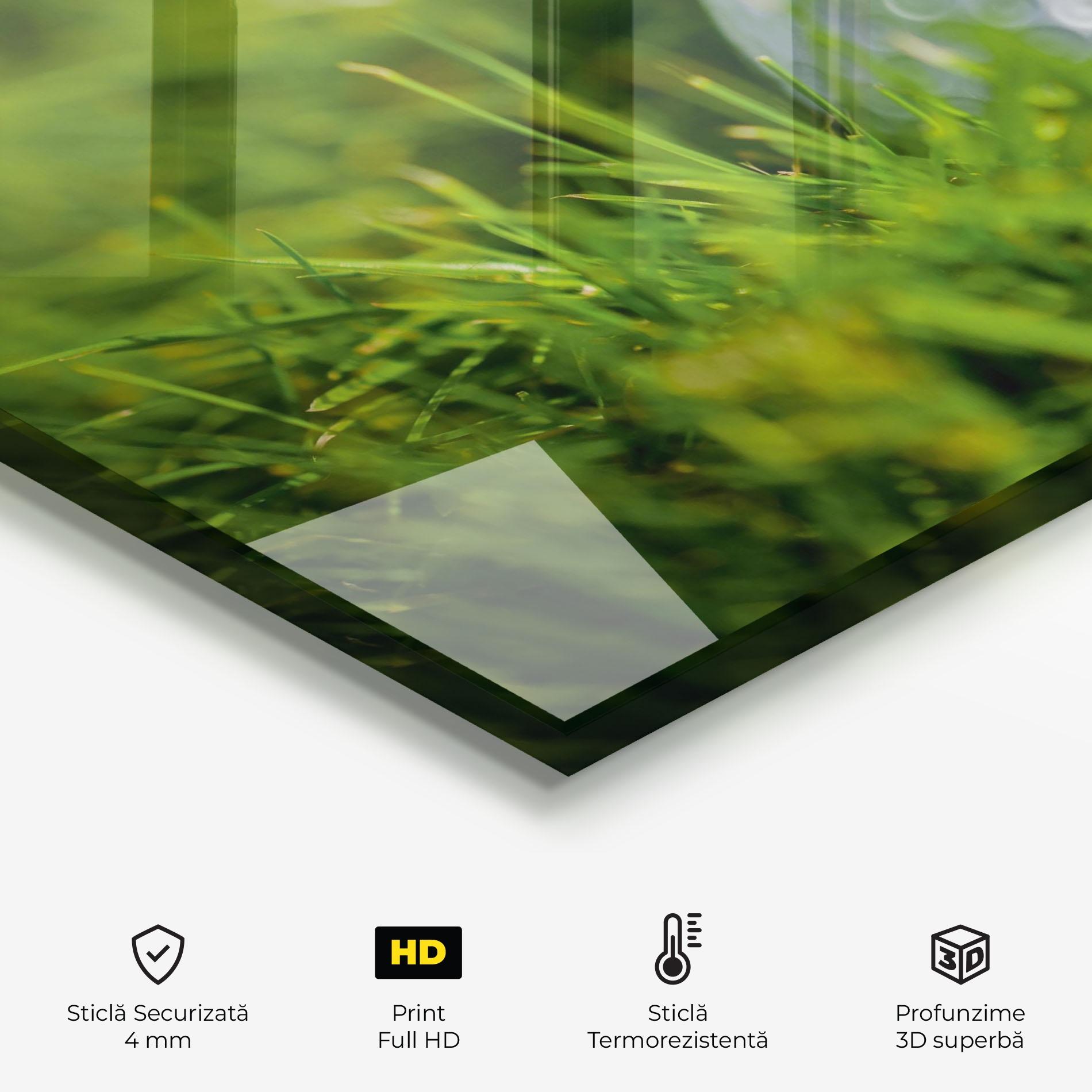 Panou Sticla Bucatarie Golf Ball In Grass mockup 2