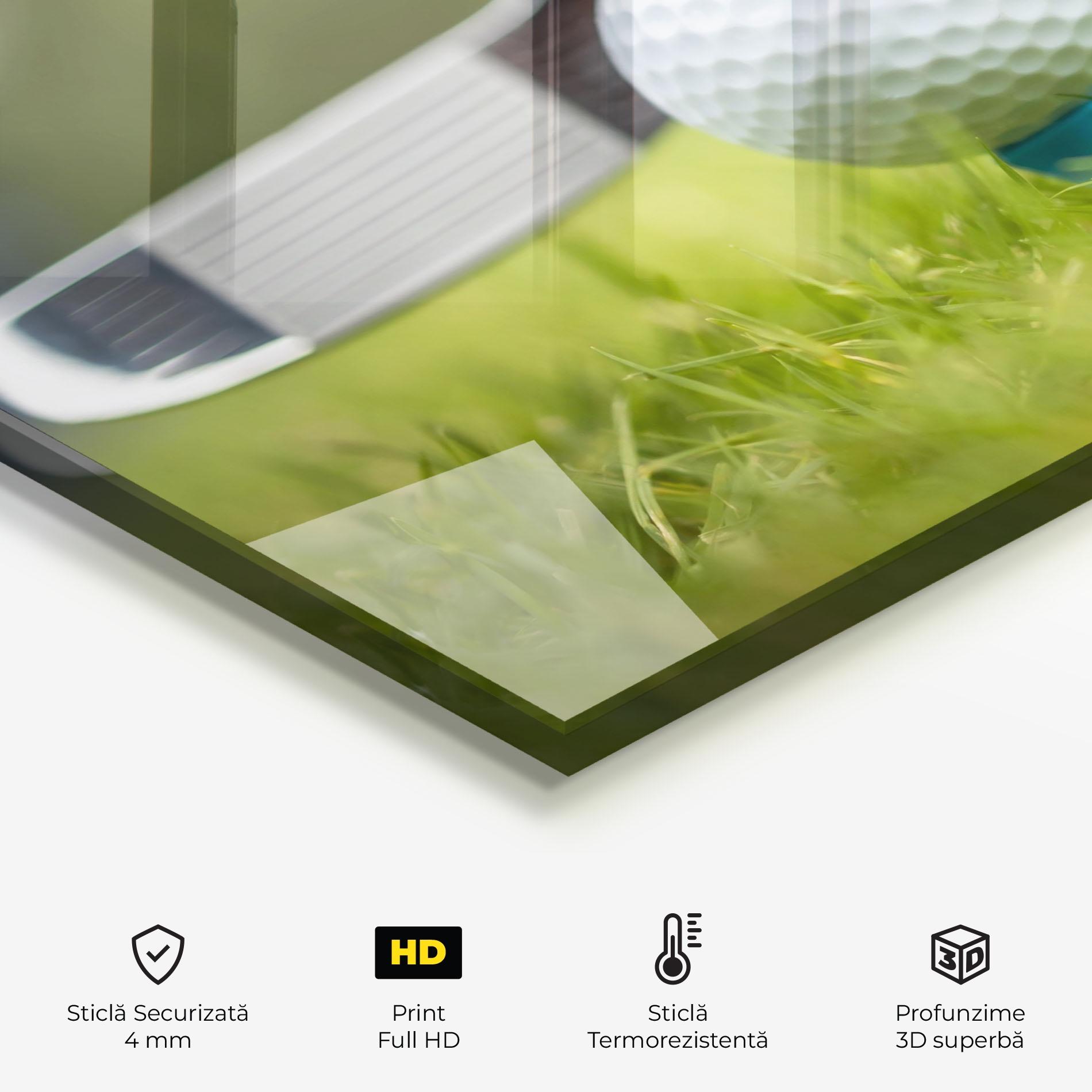 Panou Sticla Bucatarie Golf Ball Tee mockup 2