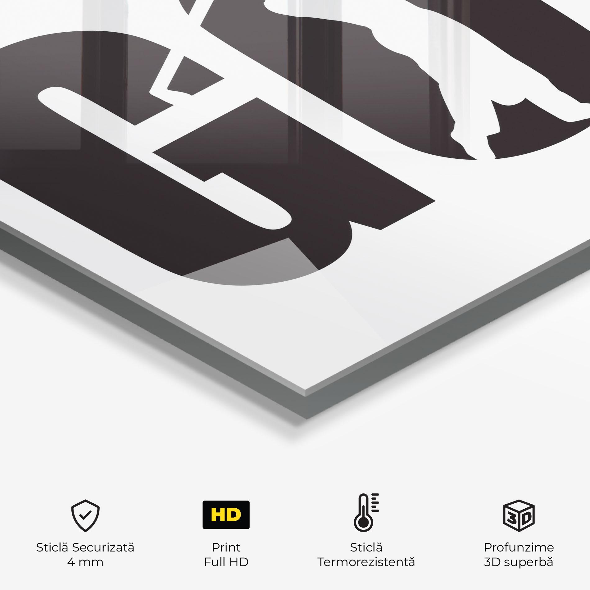 Panou Sticla Bucatarie Golf Text Art mockup 2