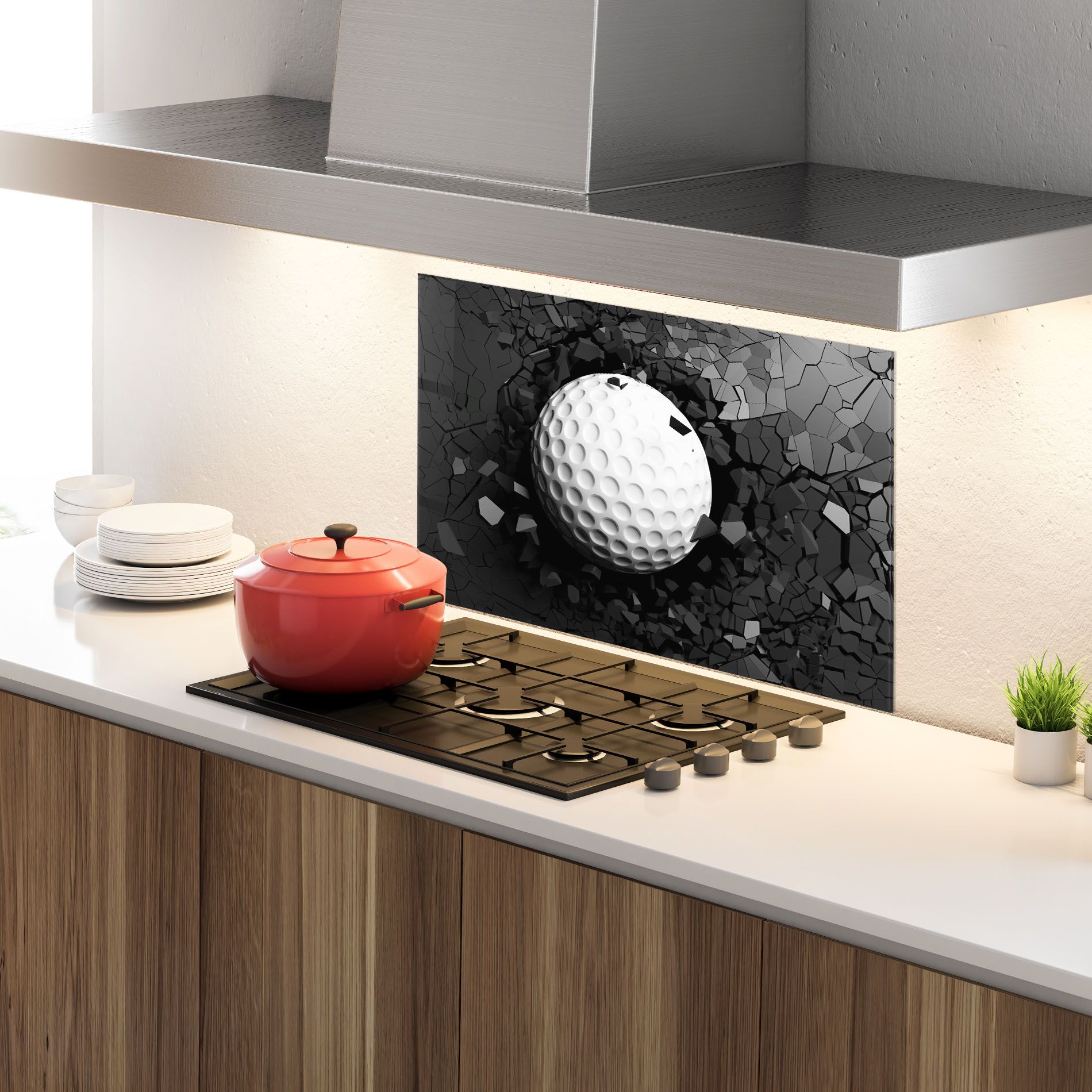 Black Wall Golf Ball mockup 4