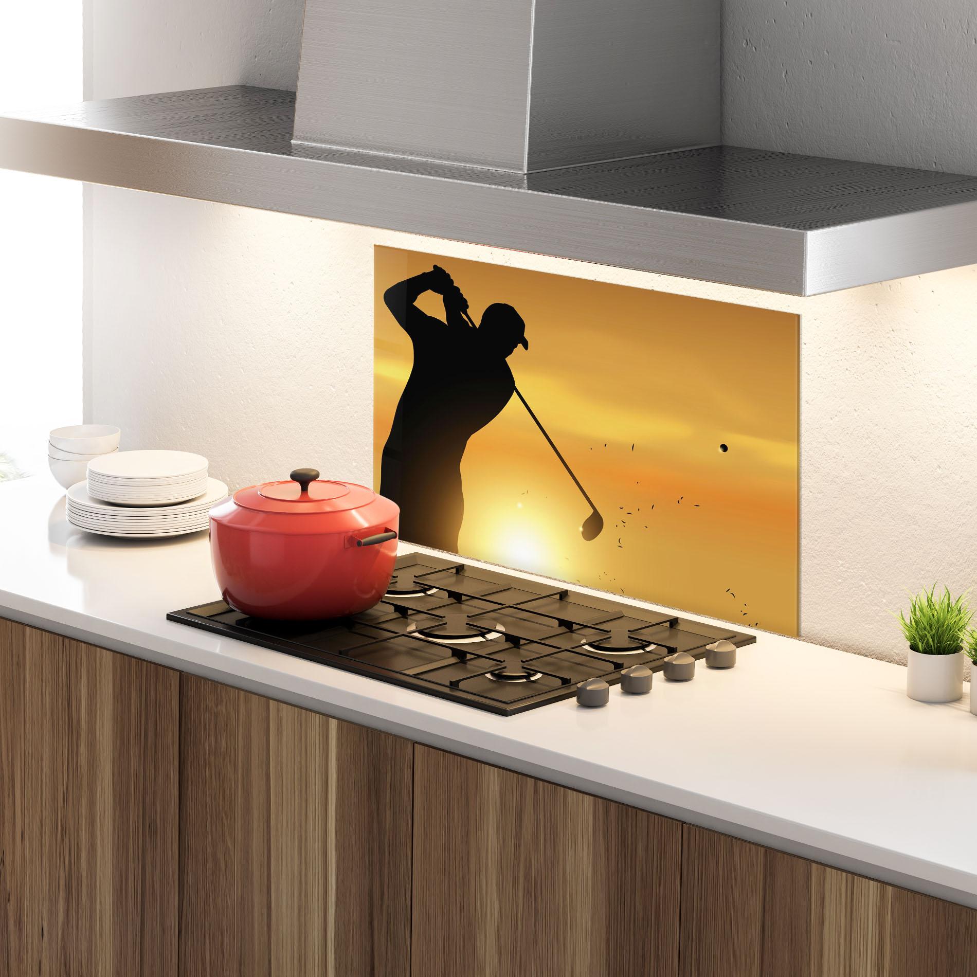 Panou Sticla Bucatarie Gold Sunrise mockup 4