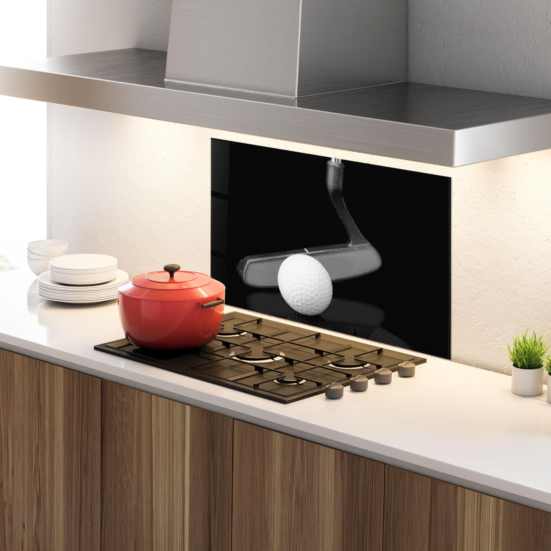 Panou Sticla Bucatarie Golf Putter Head mockup 4