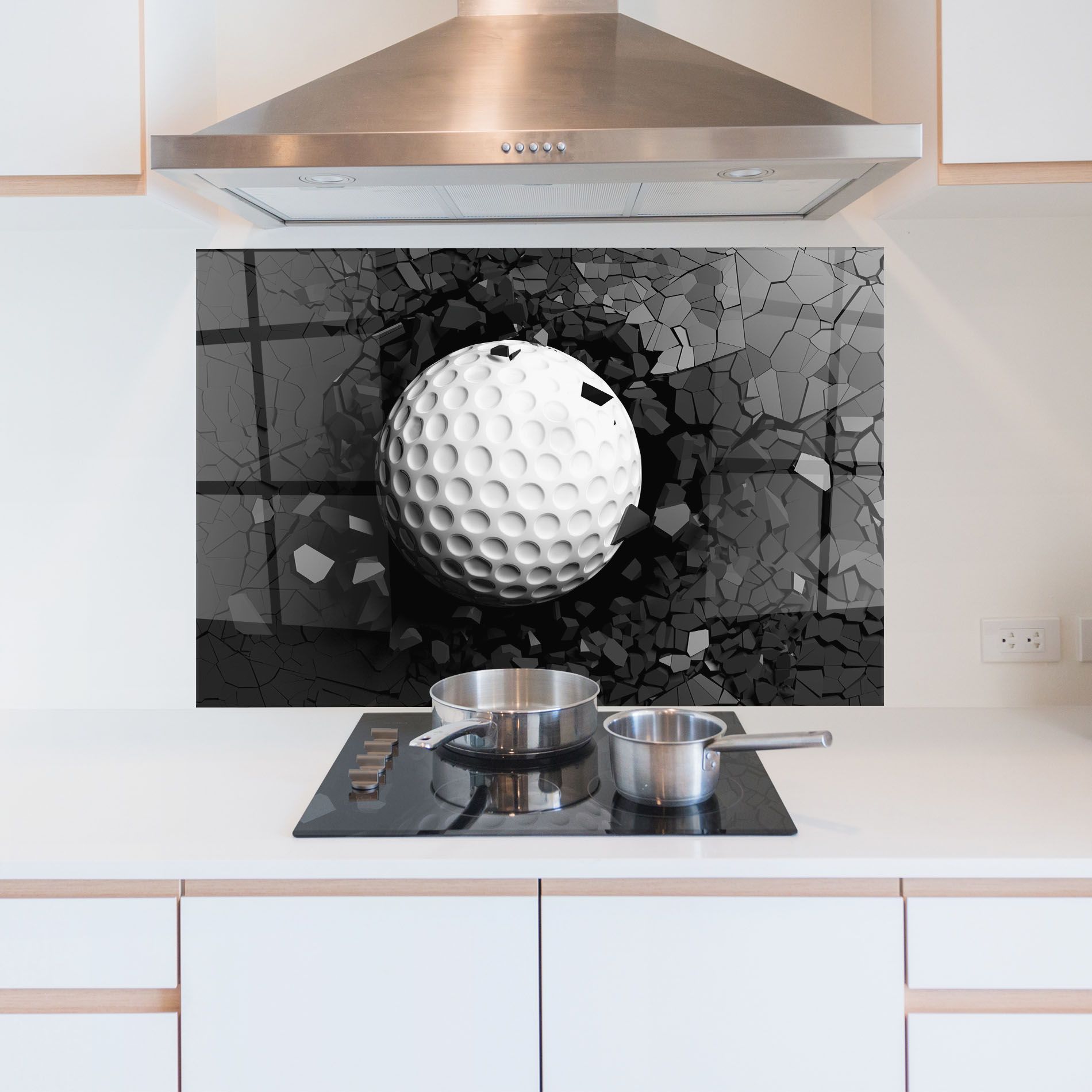 Black Wall Golf Ball mockup 5