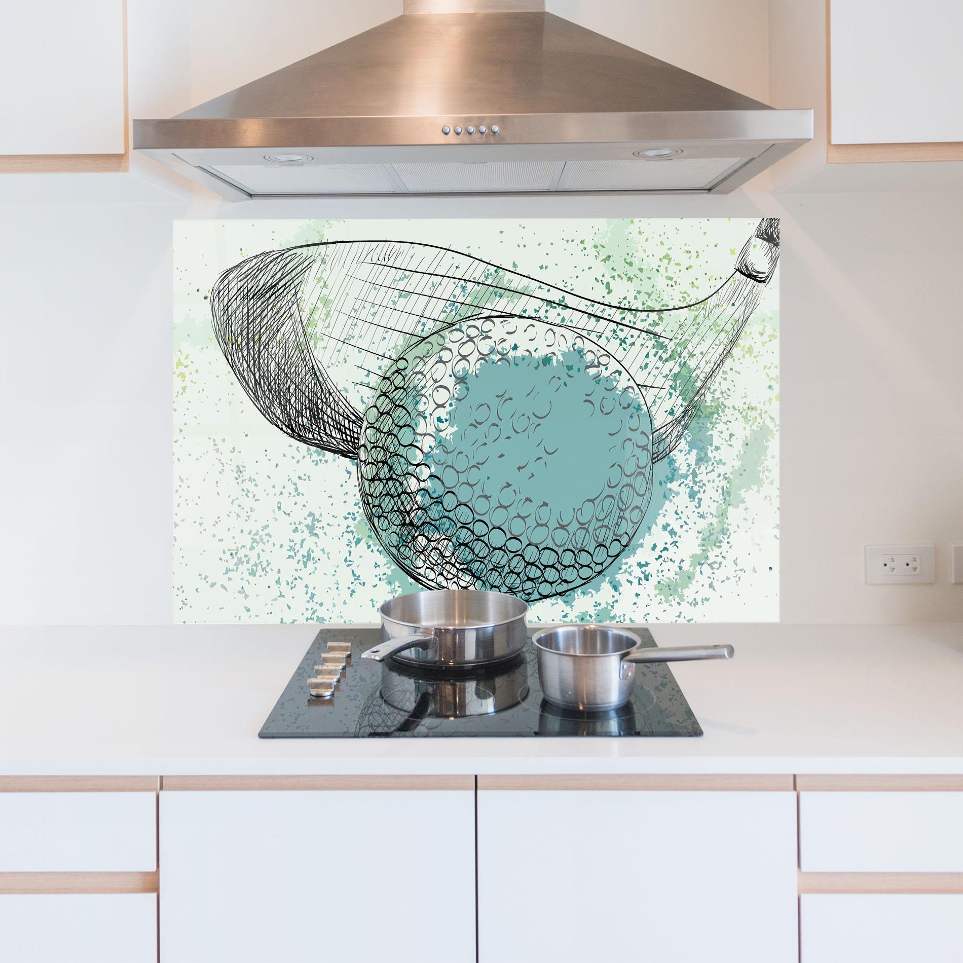 Panou Sticla Bucatarie Blue Golf mockup 5