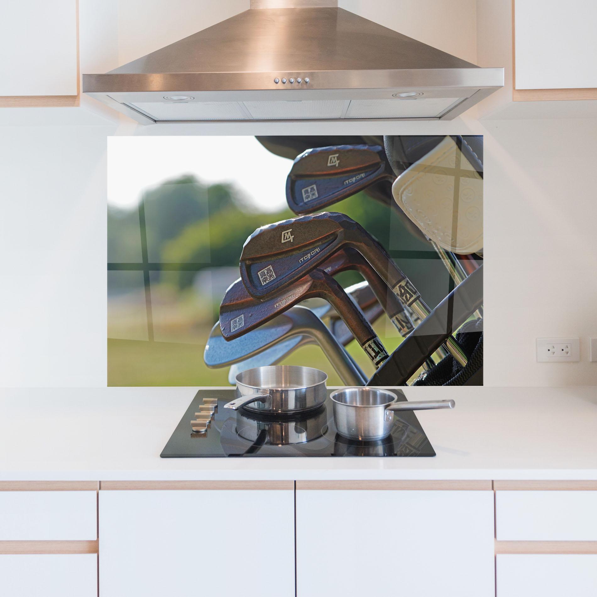 Panou Sticla Bucatarie Brown Golf Club mockup 5