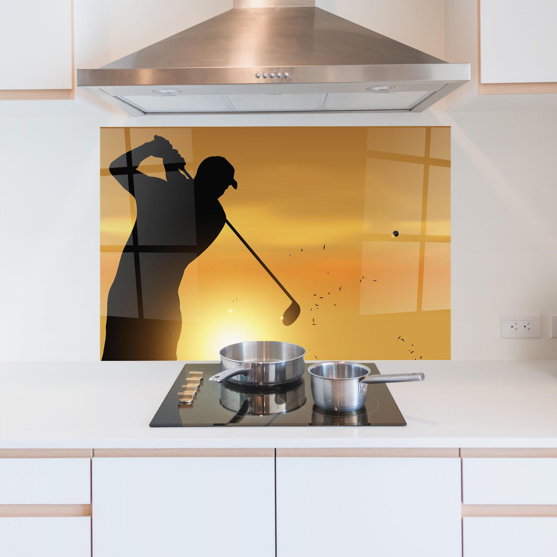 Panou Sticla Bucatarie Gold Sunrise mockup 5