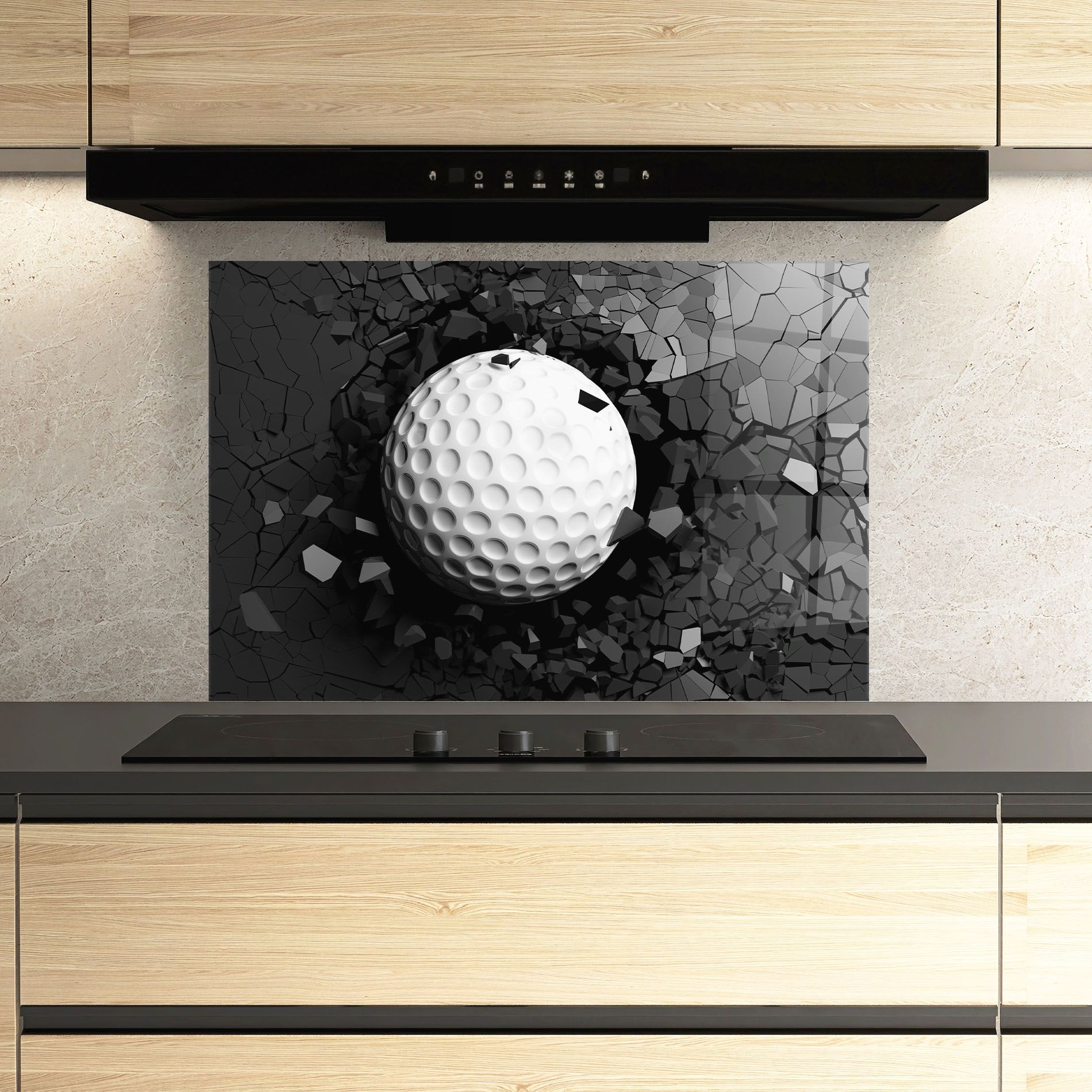 Black Wall Golf Ball mockup 3
