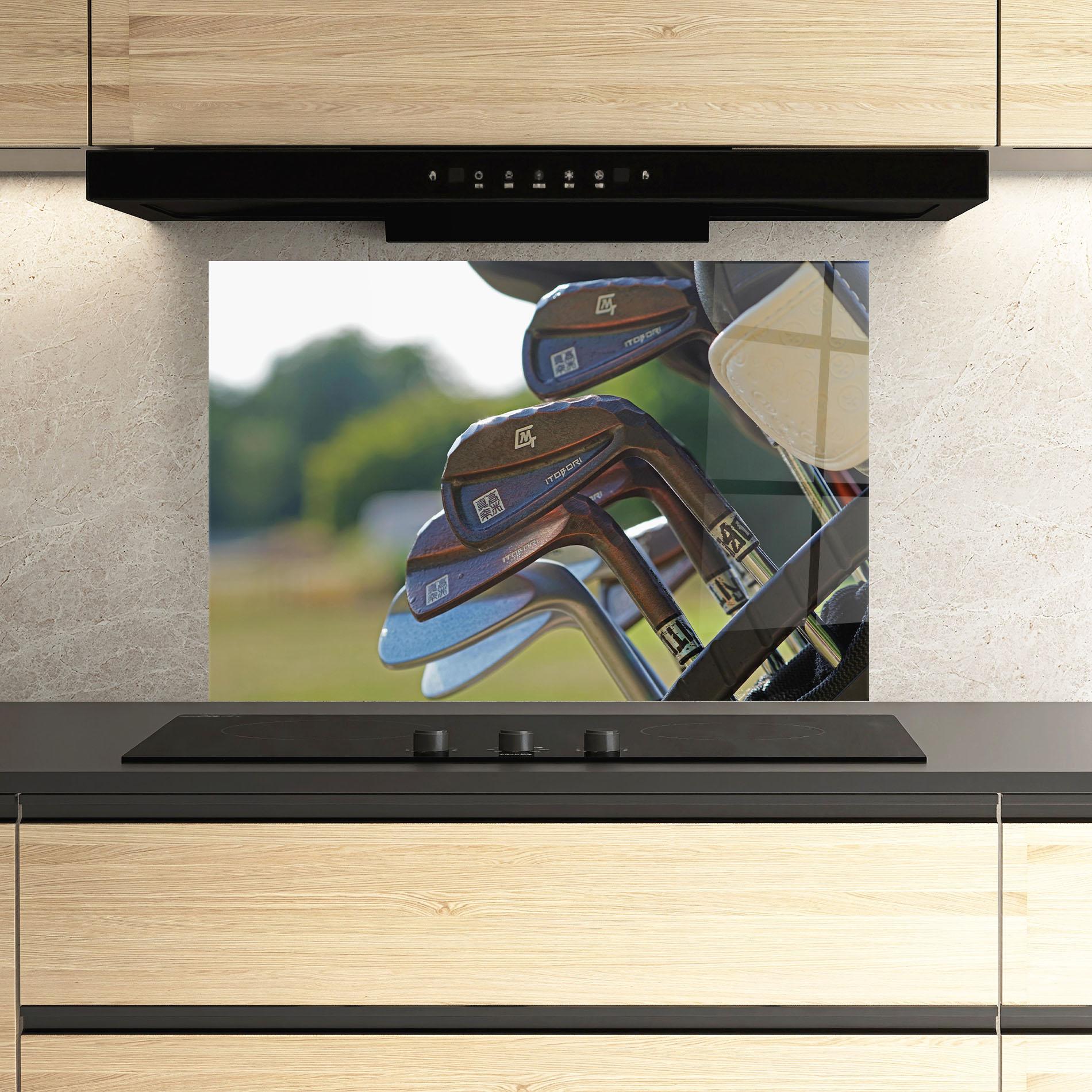 Panou Sticla Bucatarie Brown Golf Club mockup 3