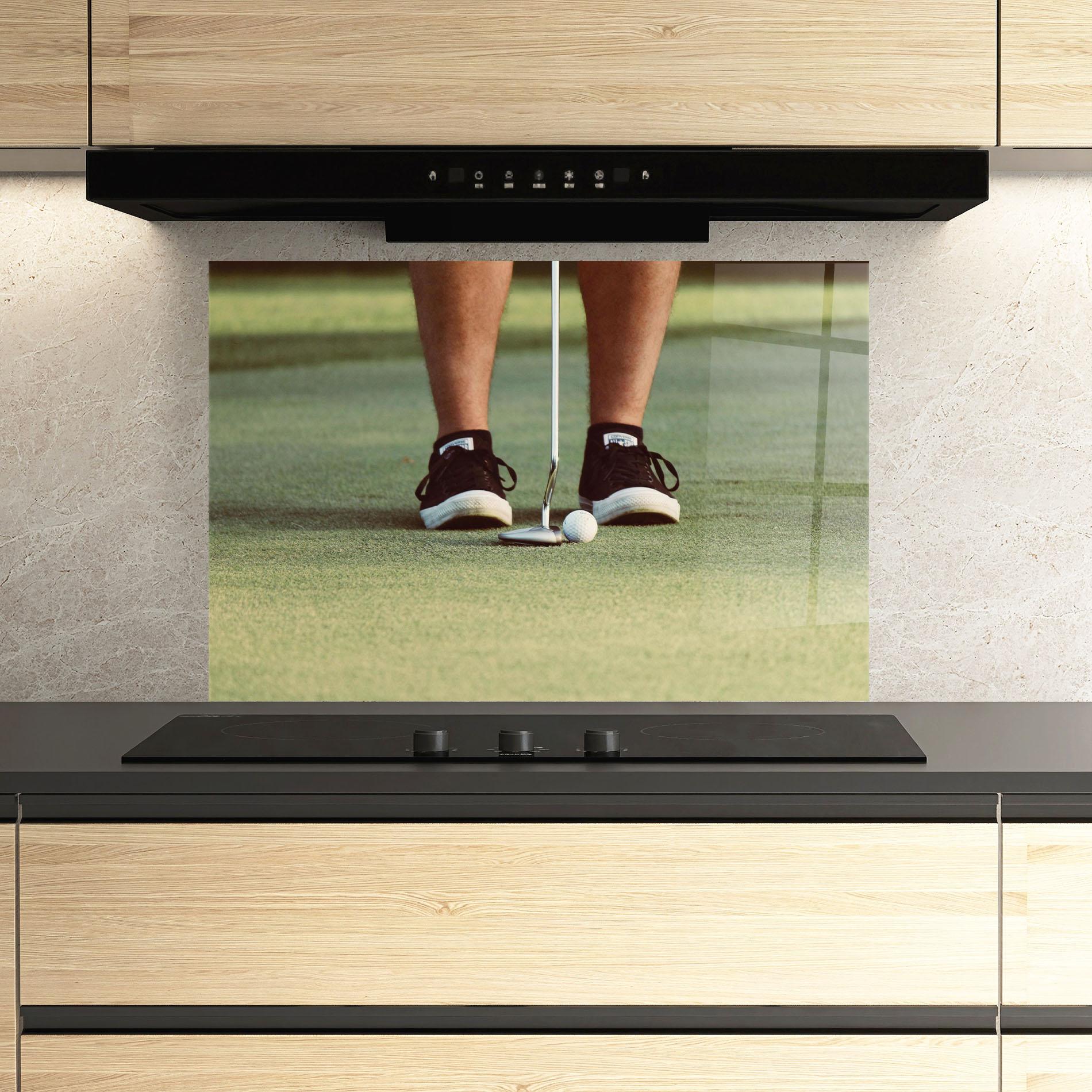 Panou Sticla Bucatarie Converse Golf Ball mockup 3