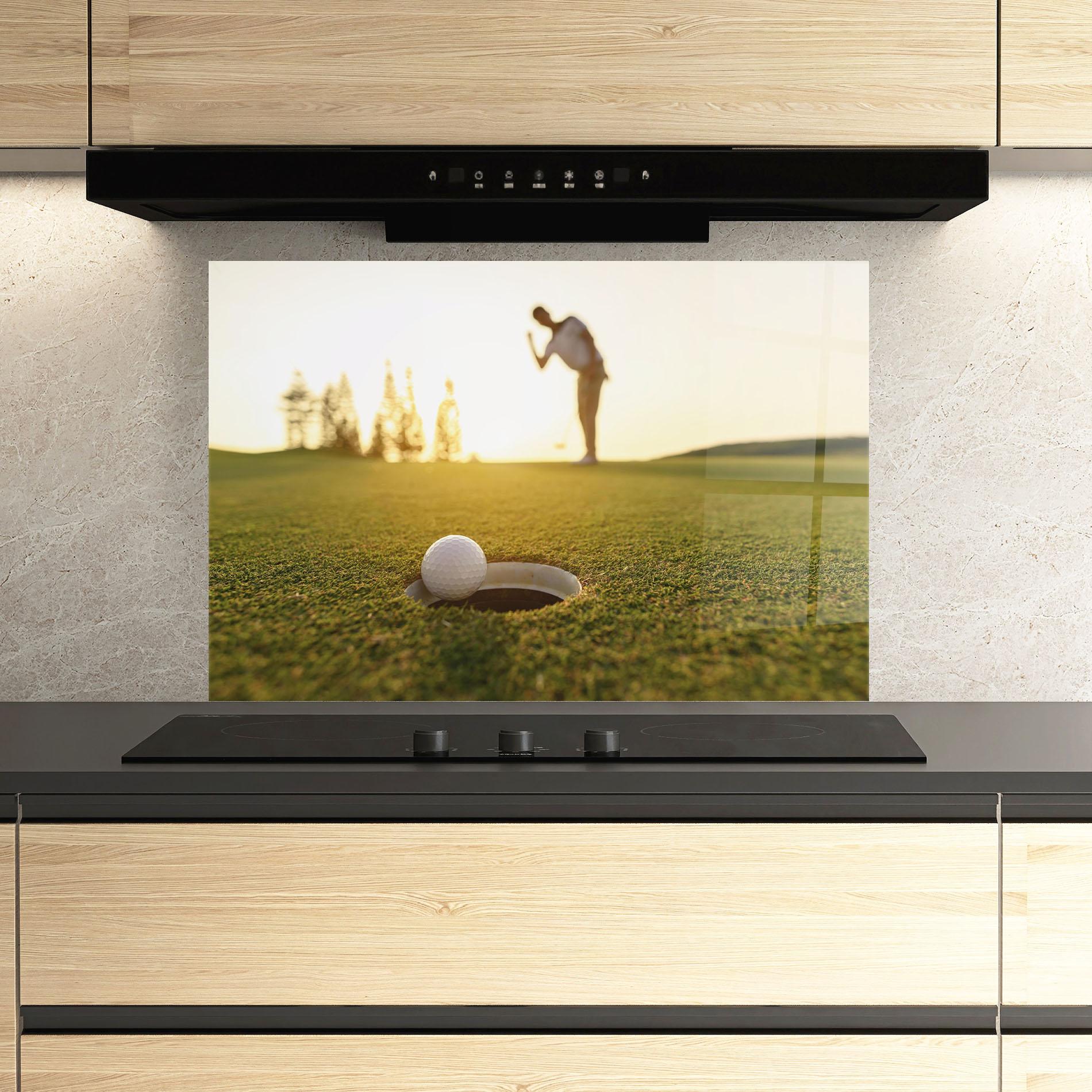 Panou Sticla Bucatarie Golfer Concept mockup 3