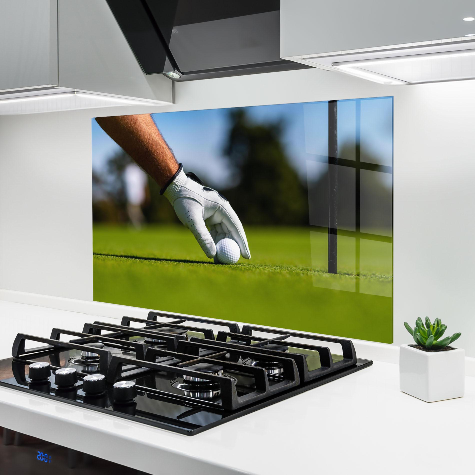 Panou Sticla Bucatarie Golfer Man mockup 6