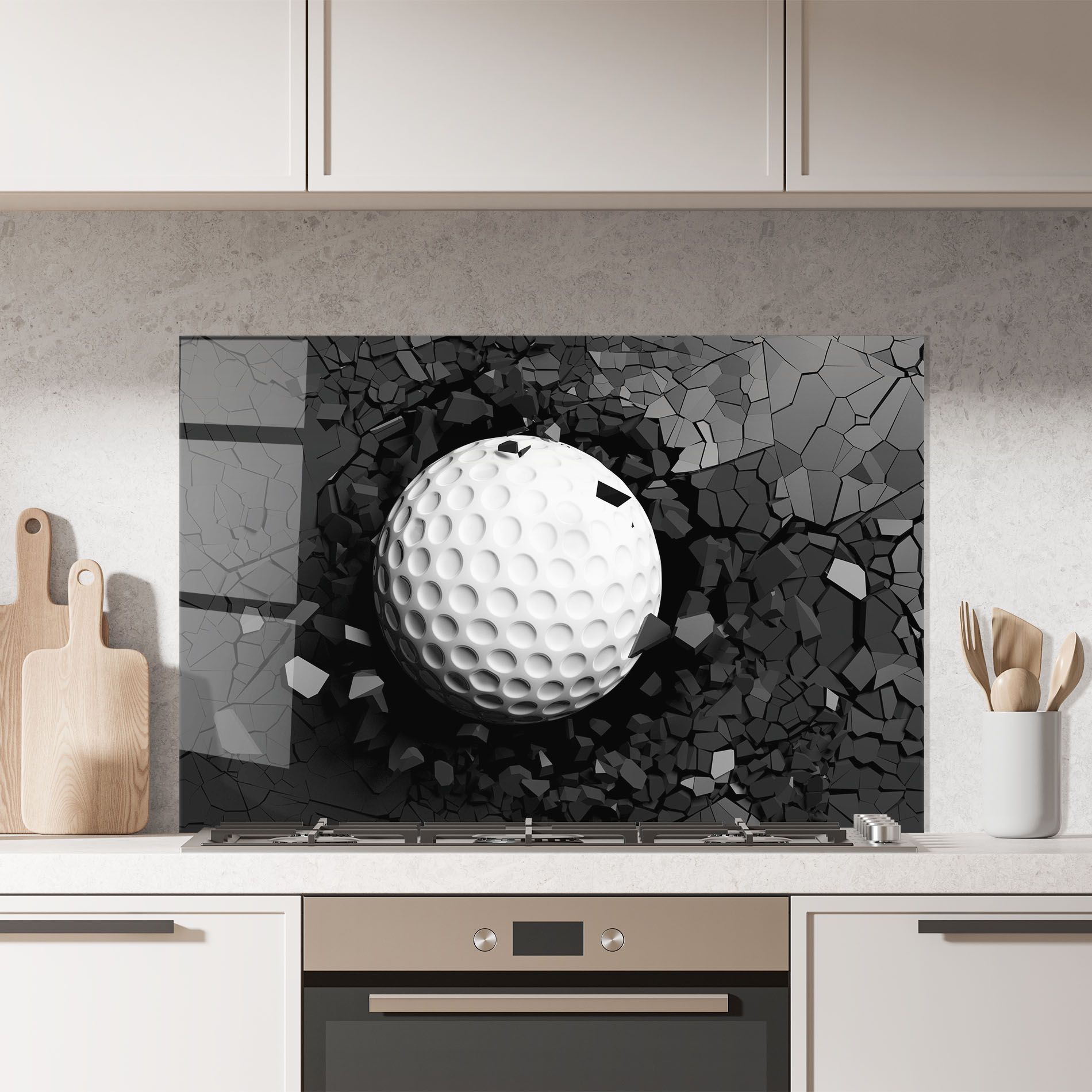 Black Wall Golf Ball mockup 7
