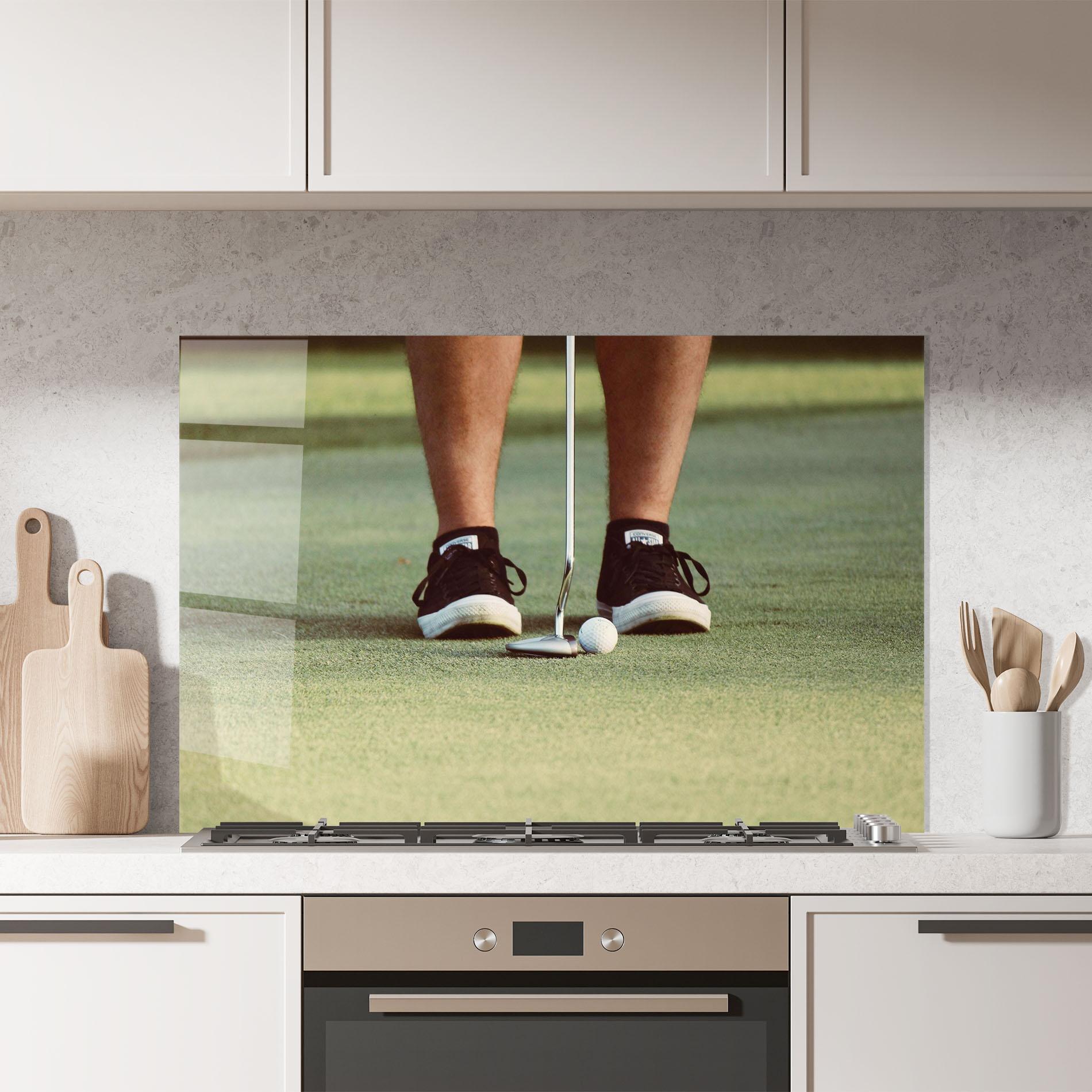 Panou Sticla Bucatarie Converse Golf Ball mockup 7