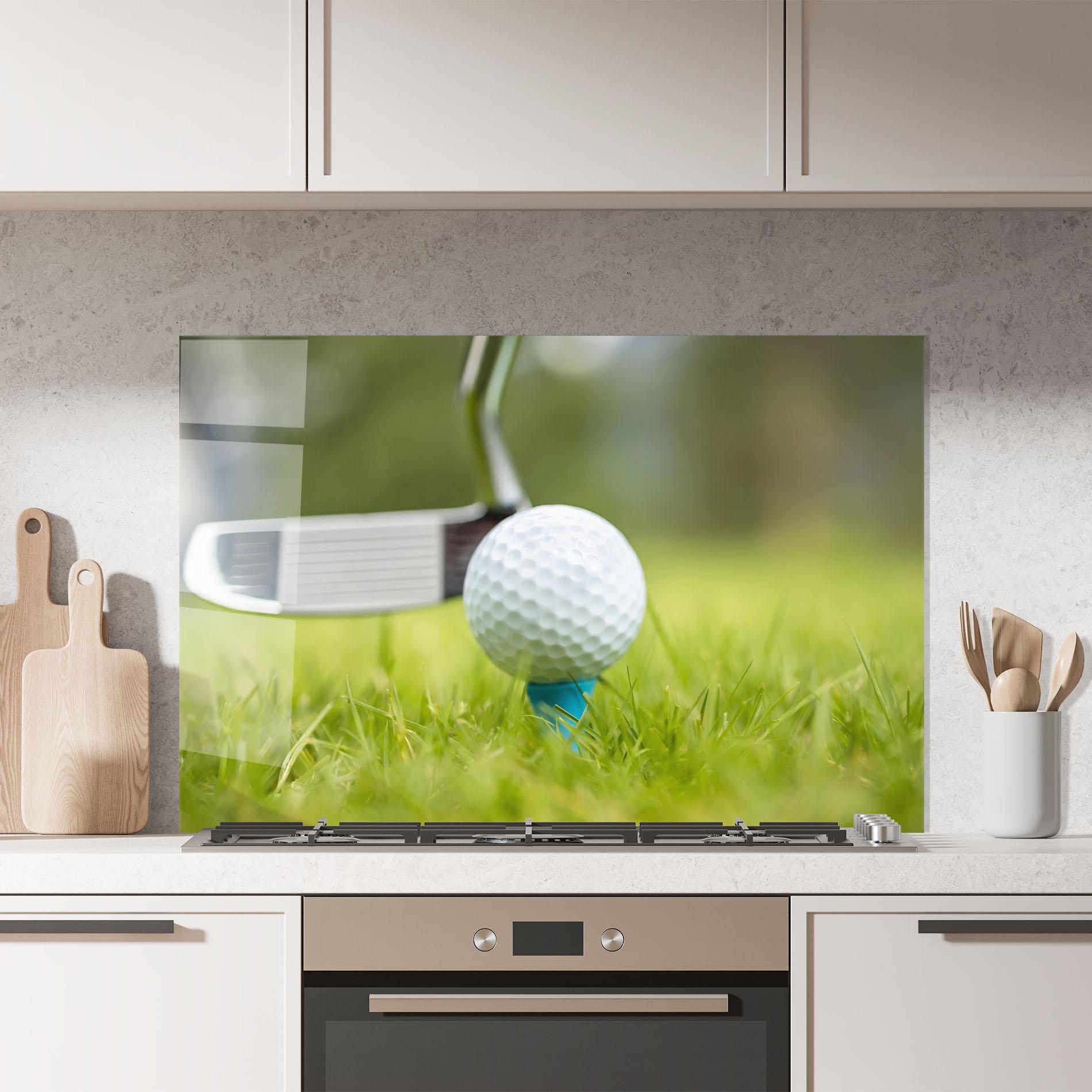 Panou Sticla Bucatarie Golf Ball Tee mockup 7