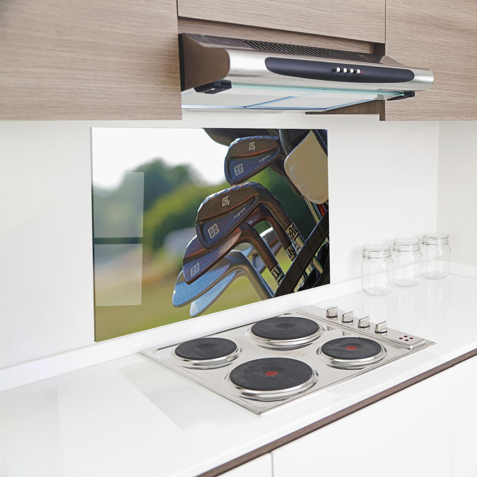 Panou Sticla Bucatarie Brown Golf Club mockup 8