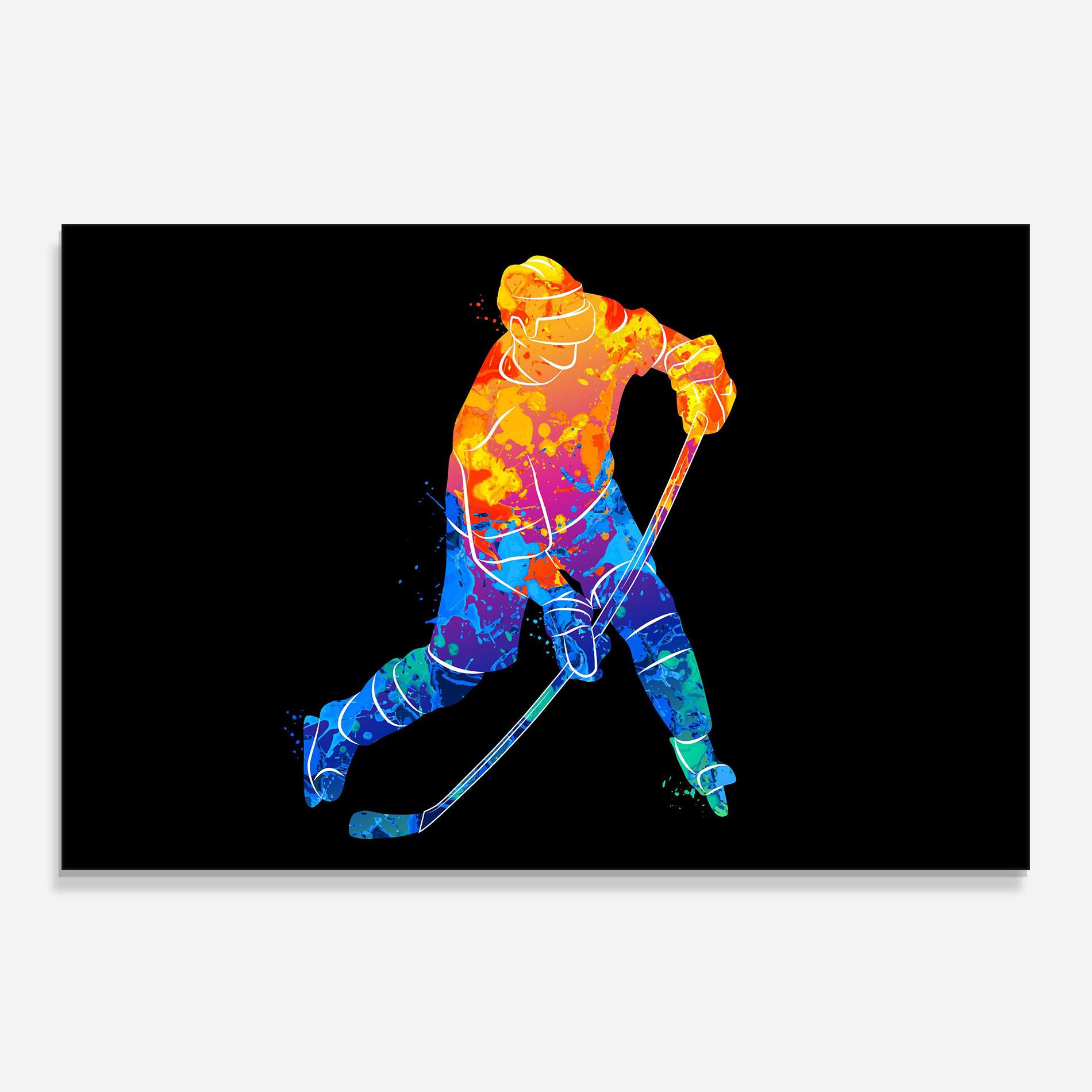 Panou Sticla Bucatarie Color Mix Hockey mockup 0