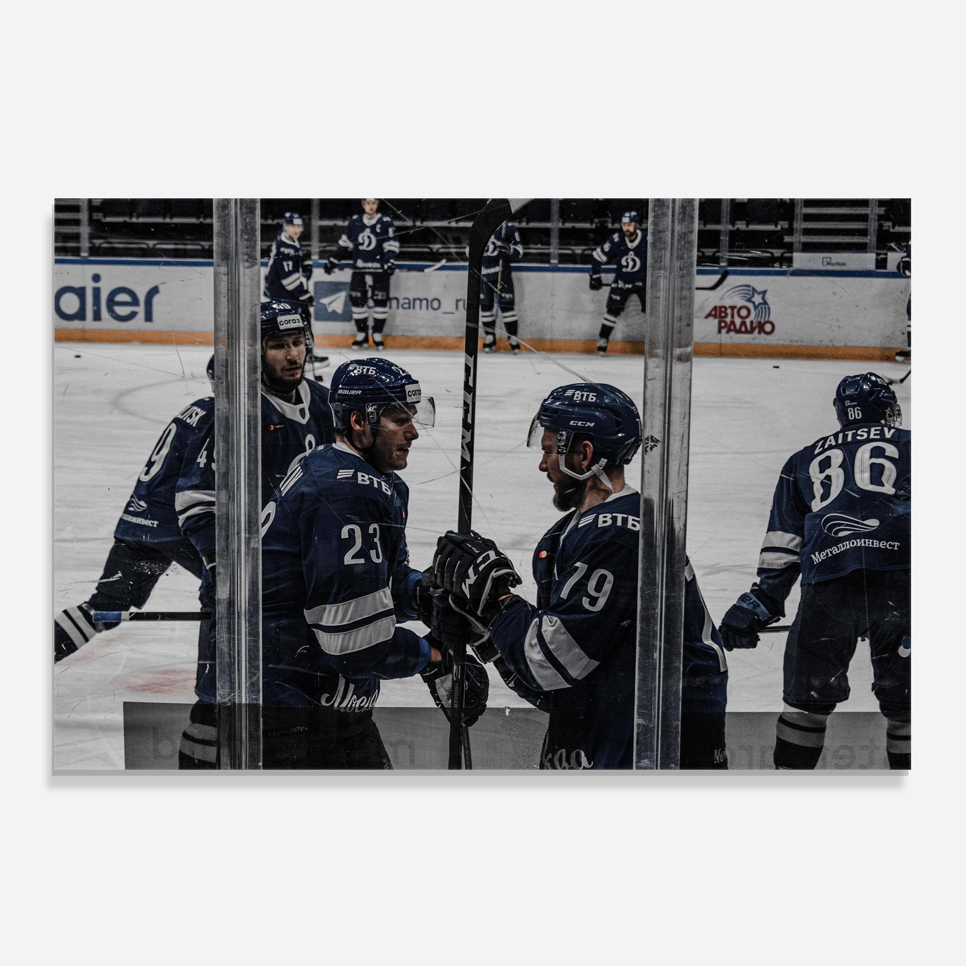 Panou Sticla Bucatarie Hockey Players mockup 0
