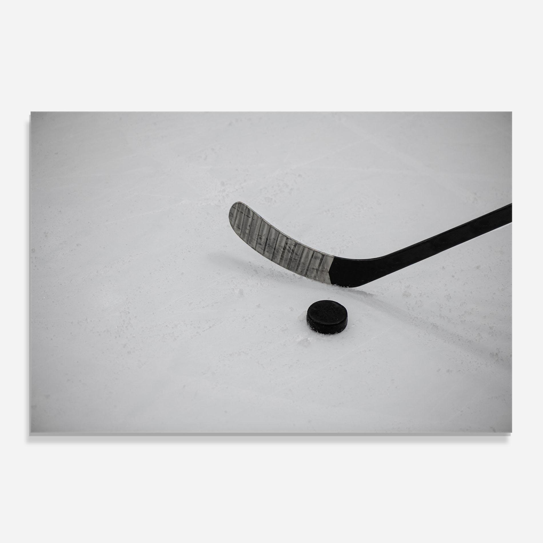 Panou Sticla Bucatarie Hockey Puck mockup 0