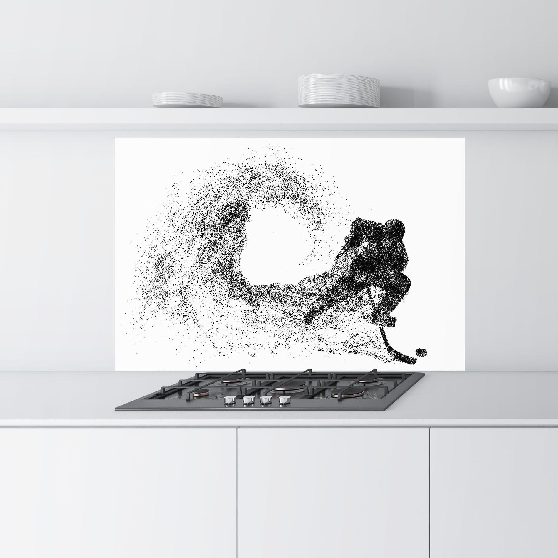 Panou Sticla Bucatarie Hockey Playing mockup 9