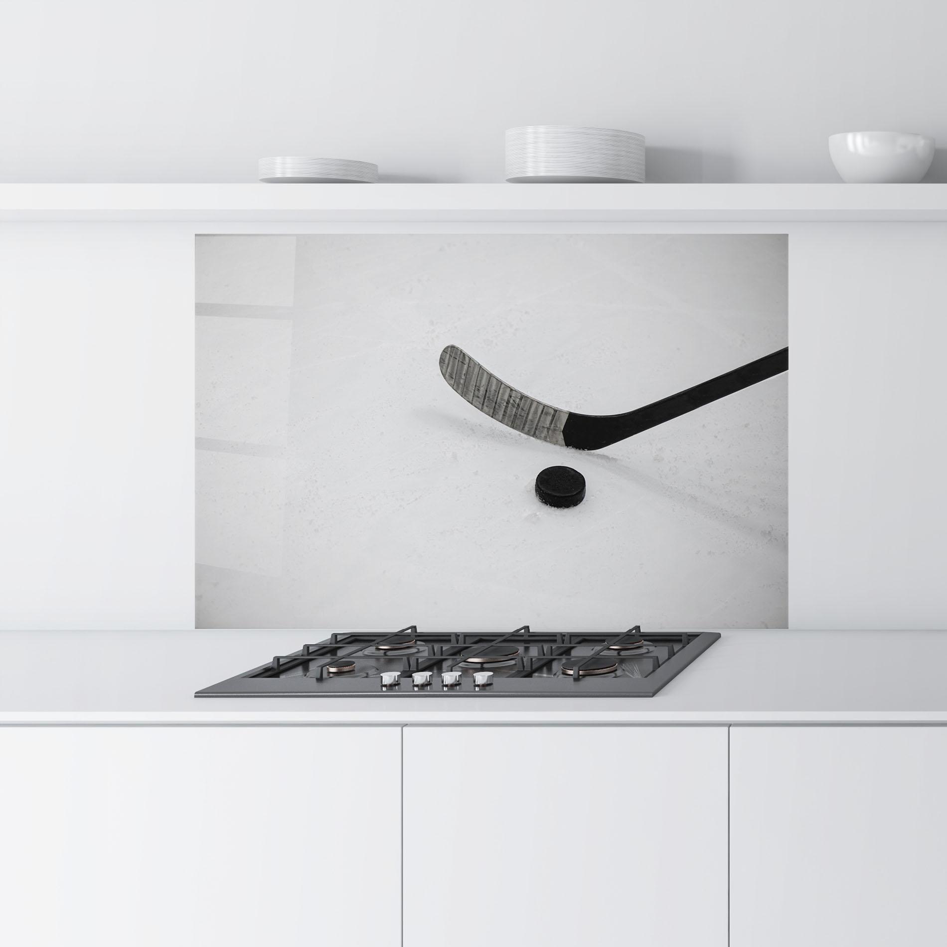 Panou Sticla Bucatarie Hockey Puck mockup 9