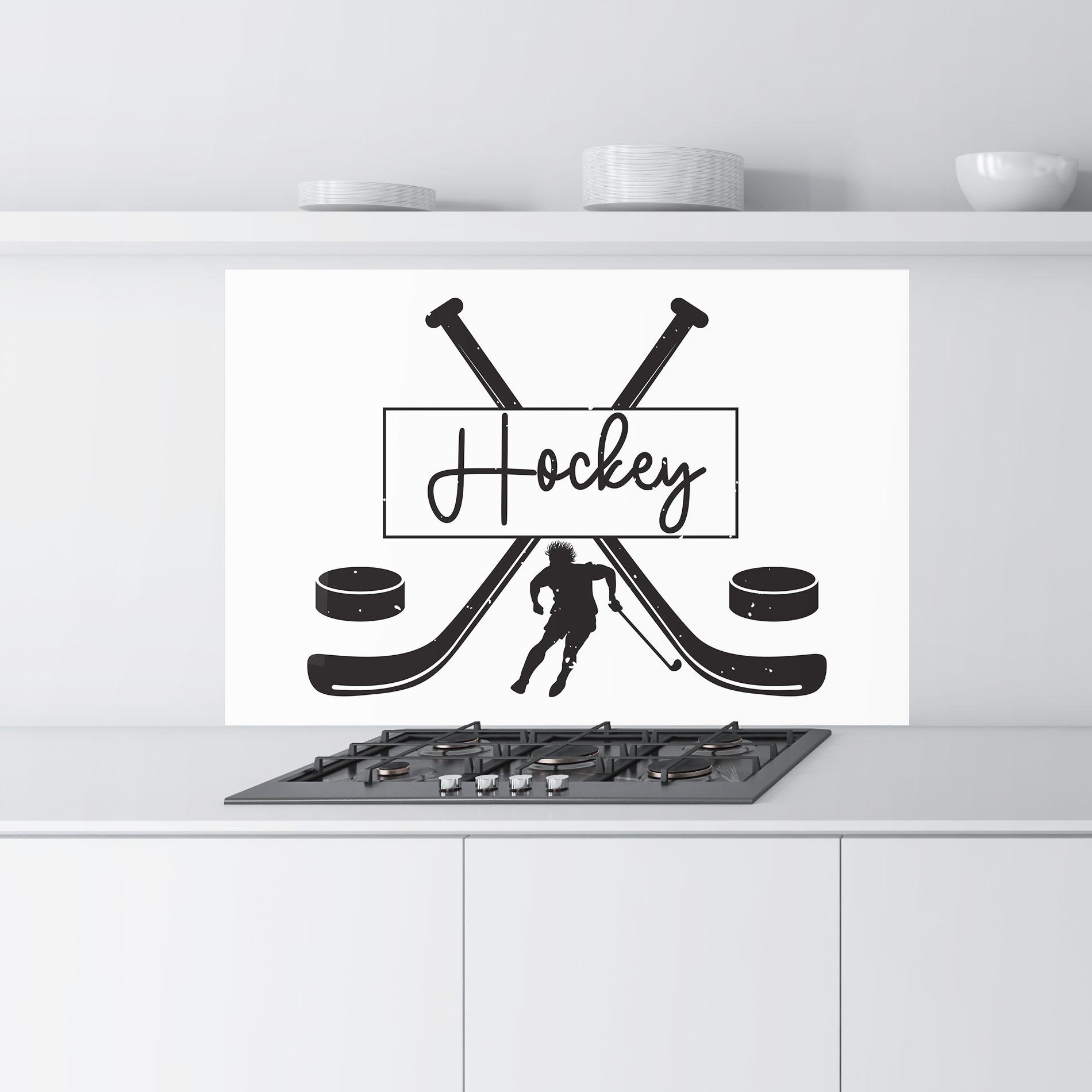 Panou Sticla Bucatarie Hockey Stick mockup 9