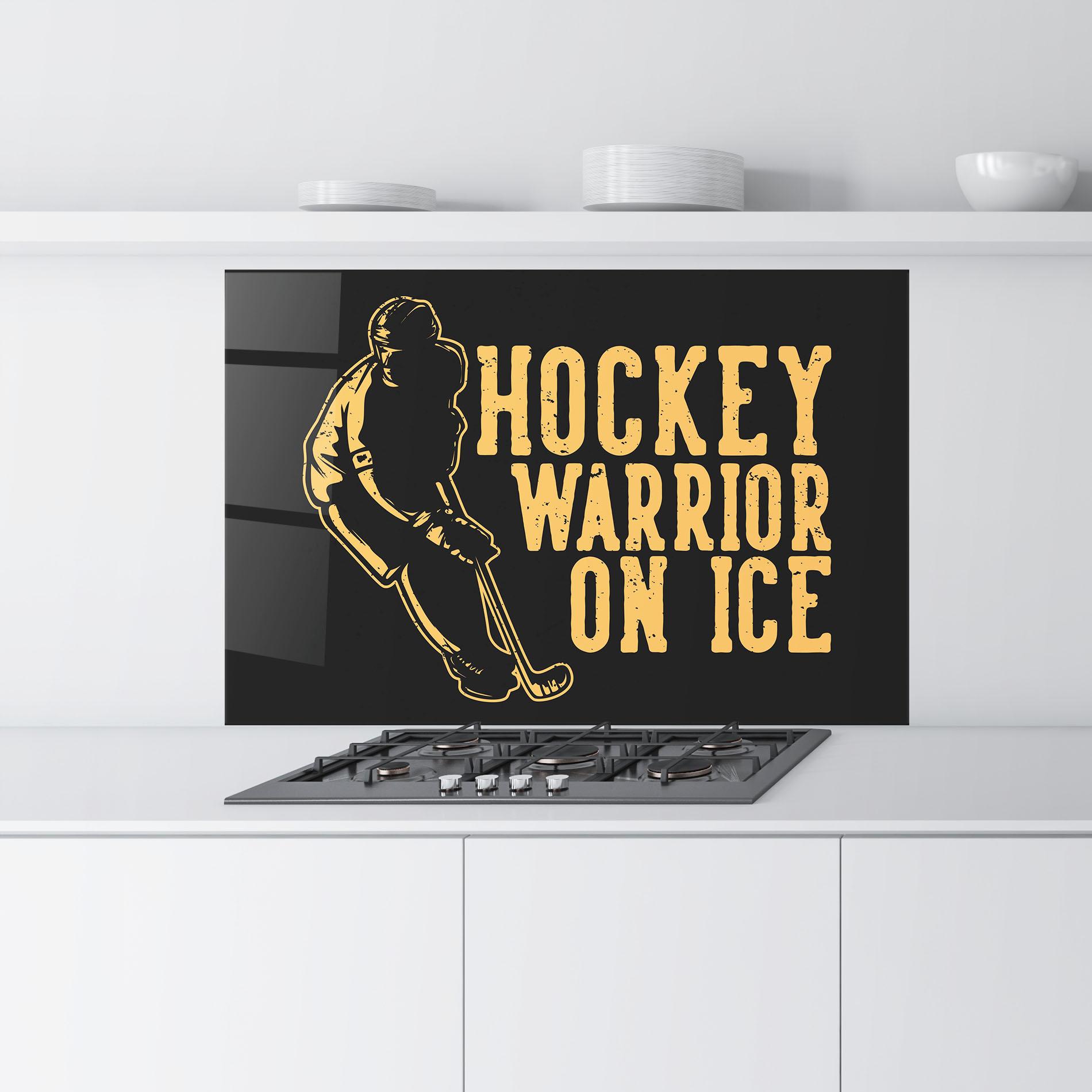 Panou Sticla Bucatarie Hockey Worrior mockup 9
