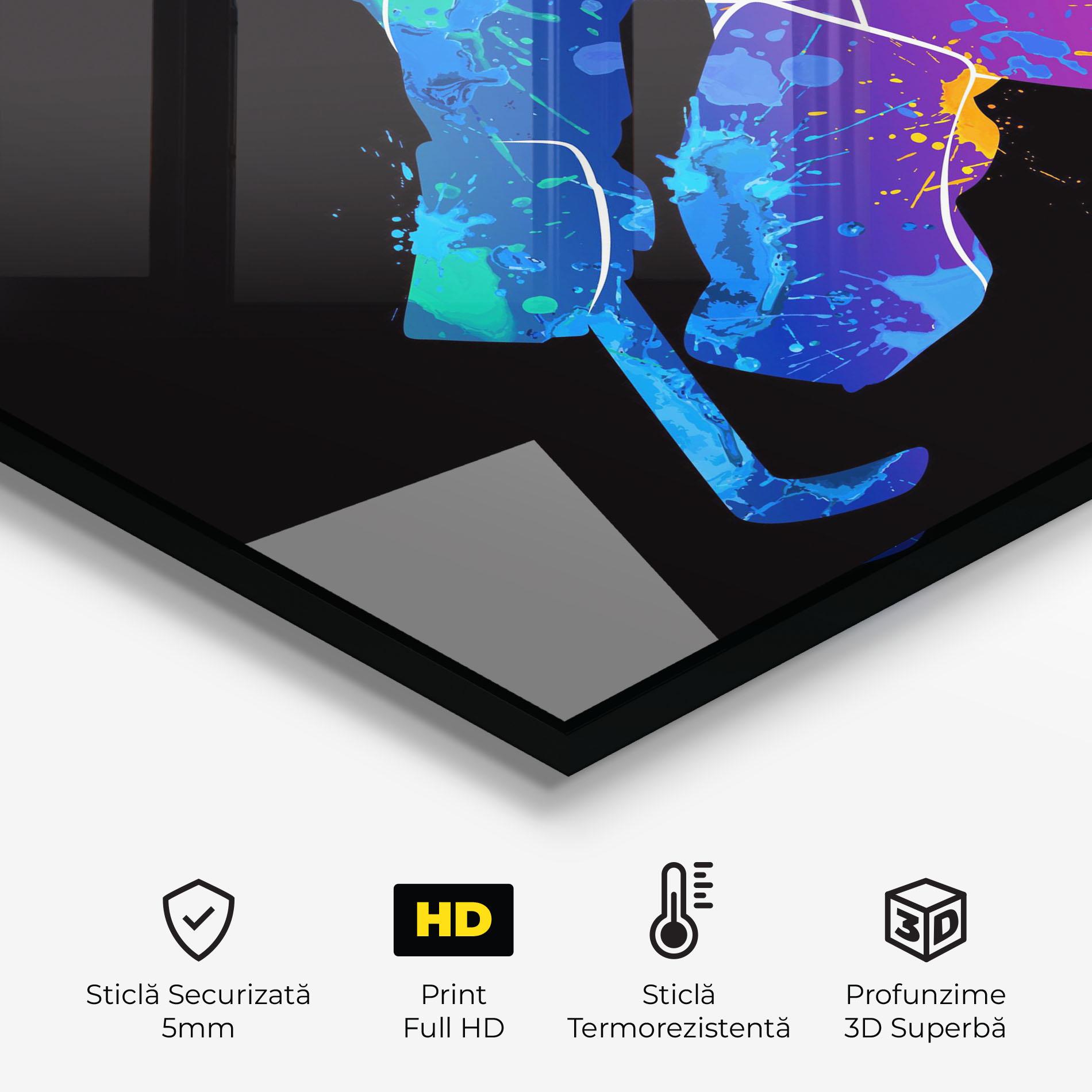 Panou Sticla Bucatarie Blue Purple Hockey mockup 2