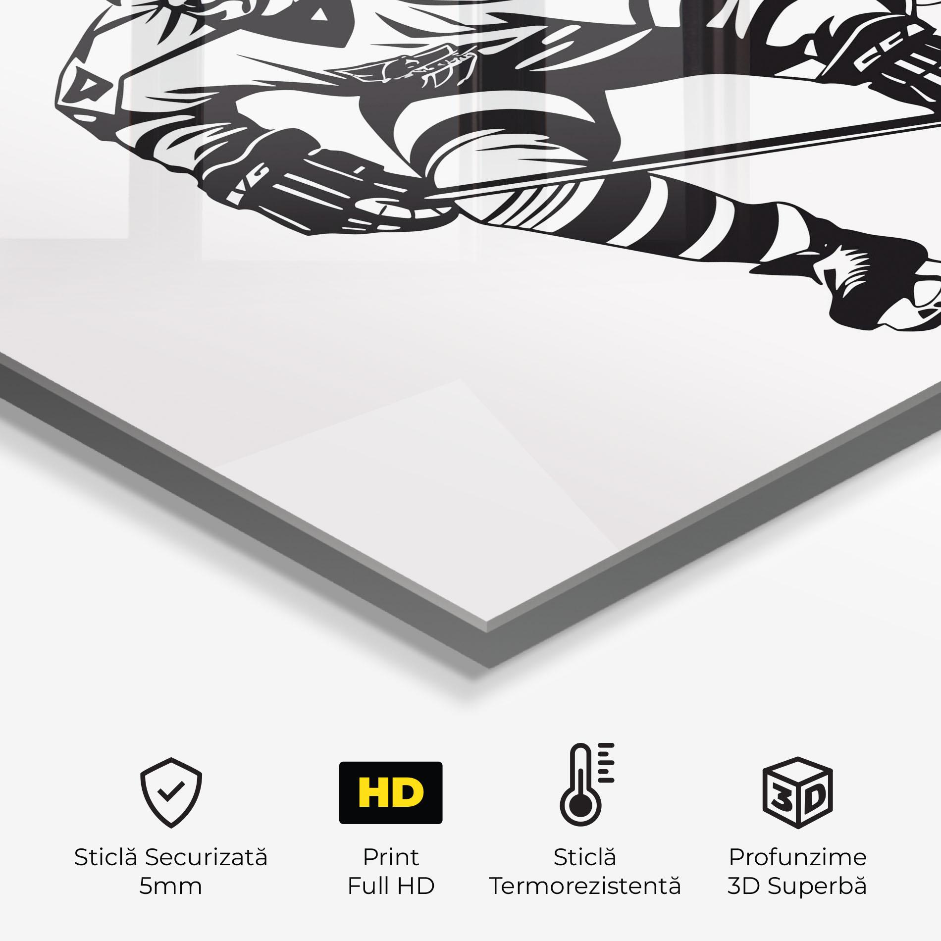 Panou Sticla Bucatarie Hockey Player mockup 2