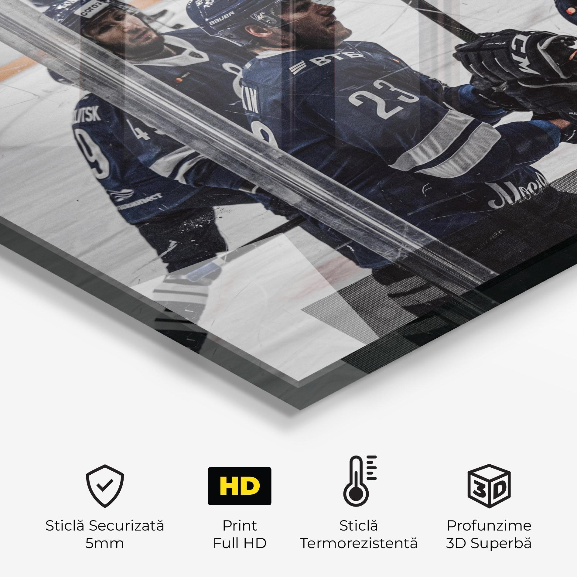 Panou Sticla Bucatarie Hockey Players mockup 2