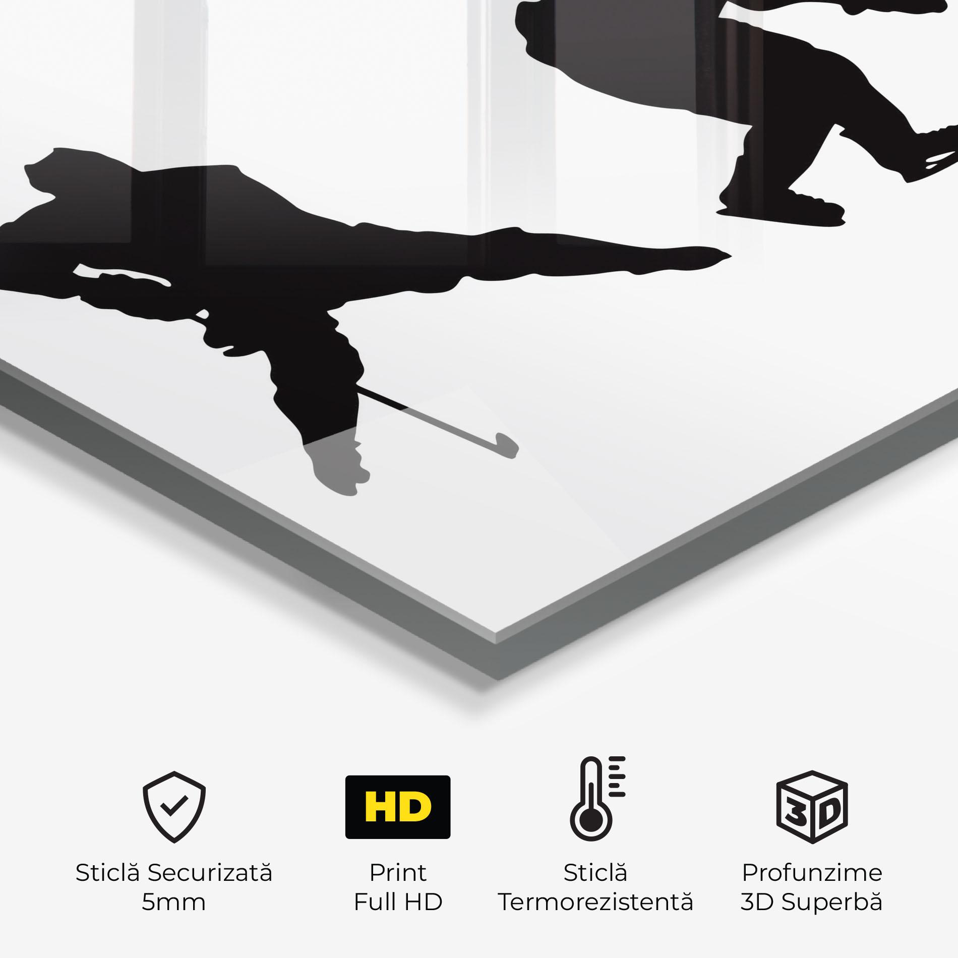 Panou Sticla Bucatarie Hockey Pose mockup 2