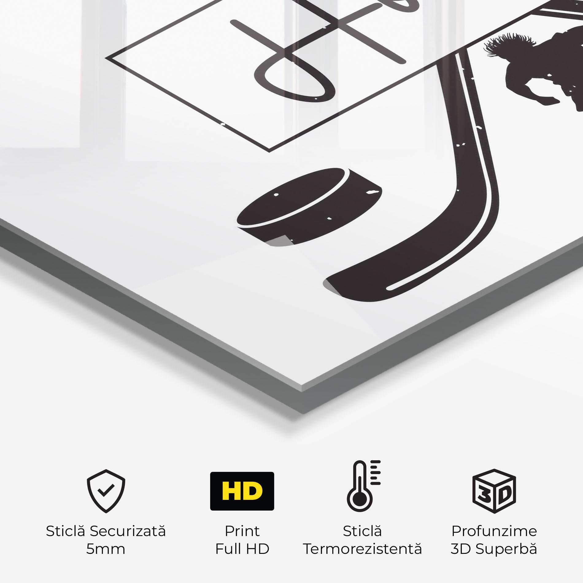 Panou Sticla Bucatarie Hockey Stick mockup 2
