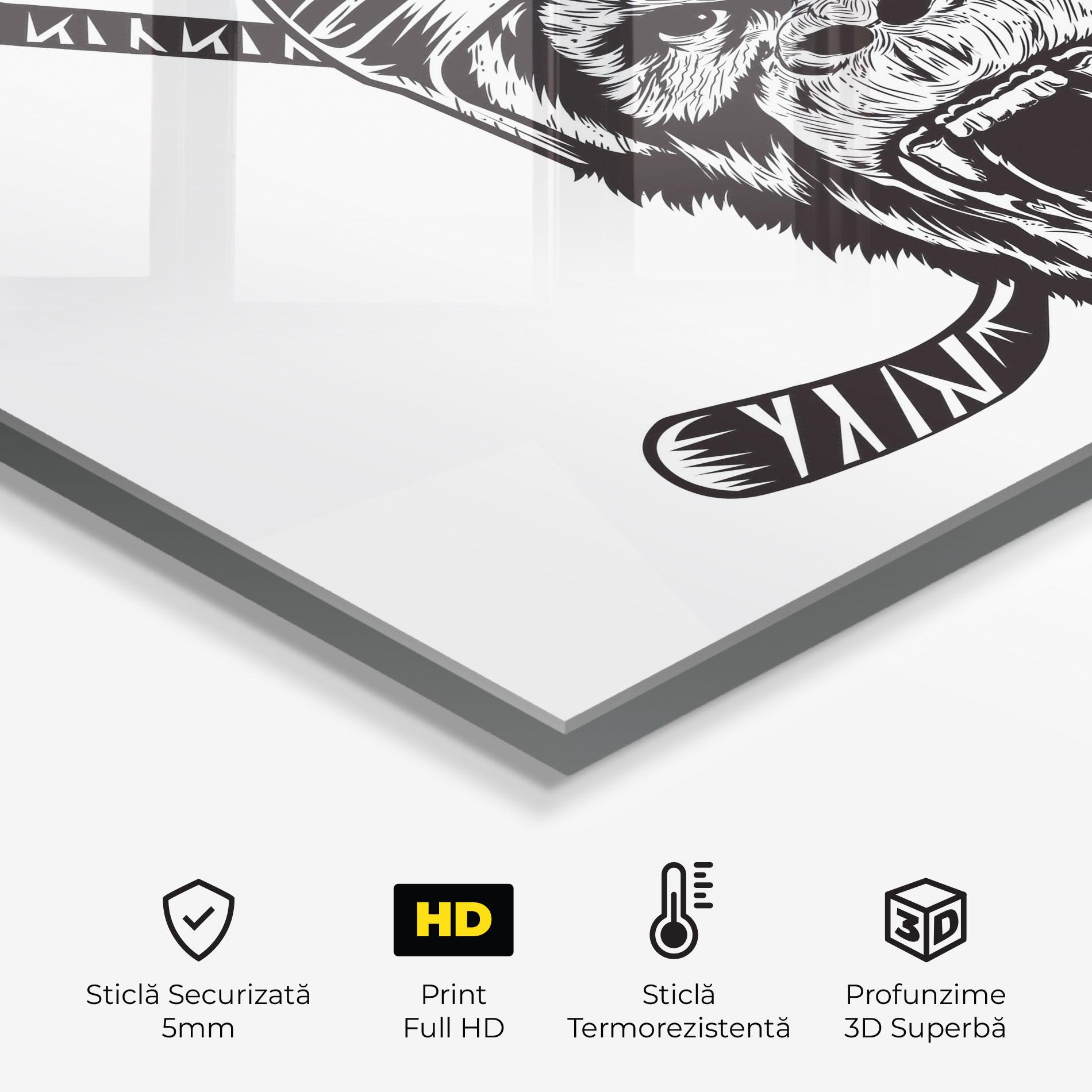 Panou Sticla Bucatarie Monkey Hockey mockup 2