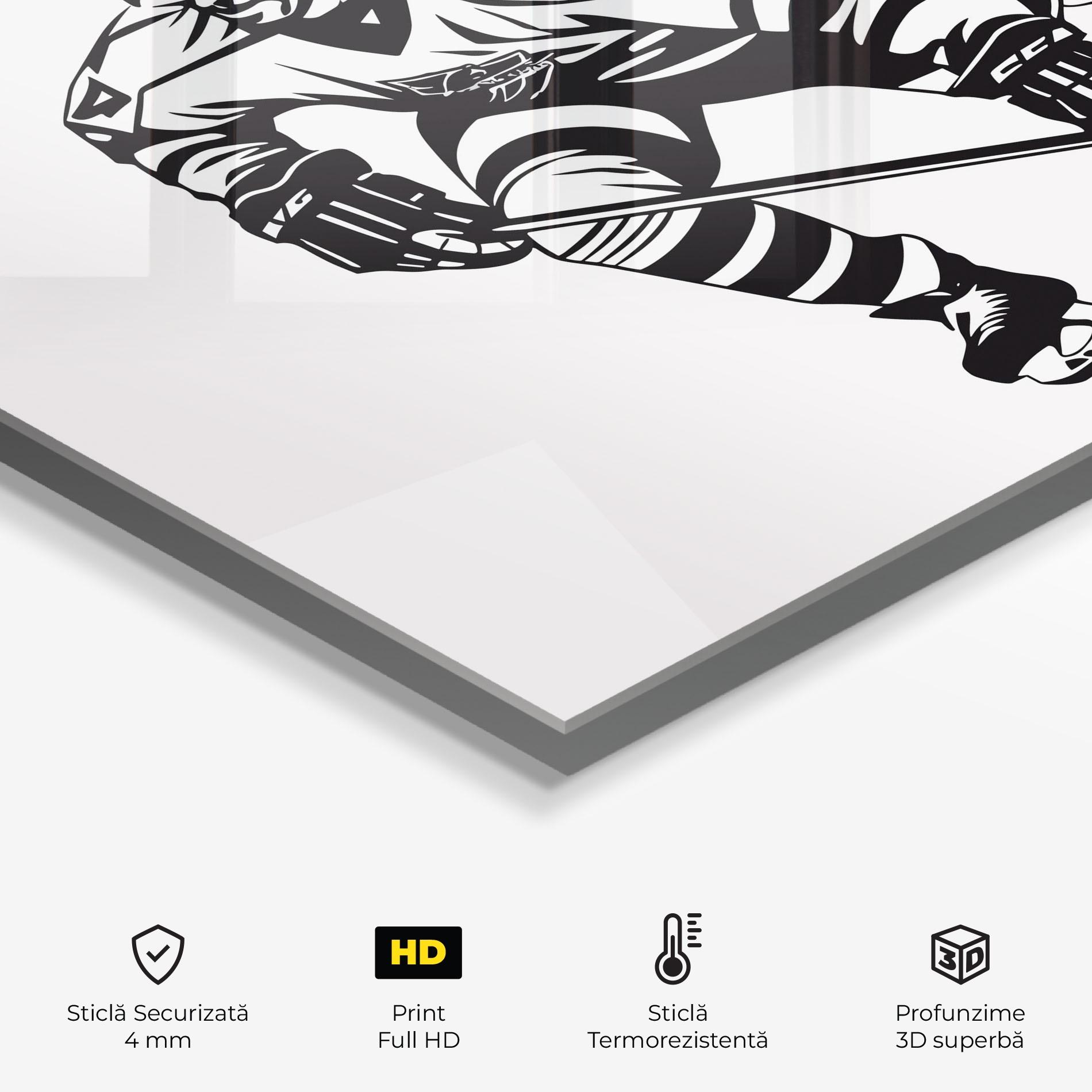 Panou Sticla Bucatarie Hockey Player mockup 2