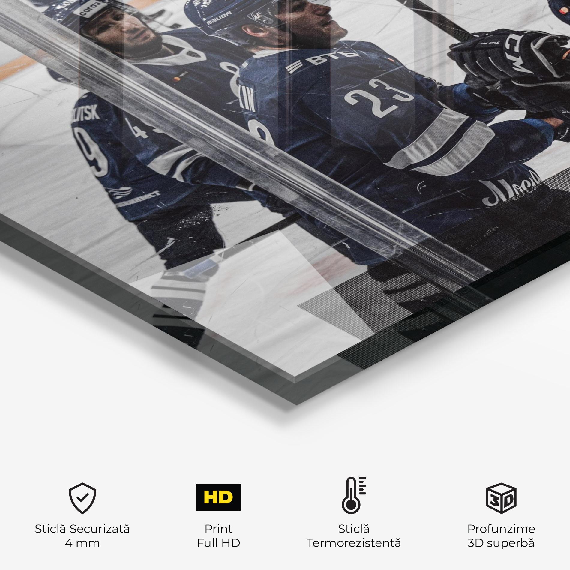 Panou Sticla Bucatarie Hockey Players mockup 2