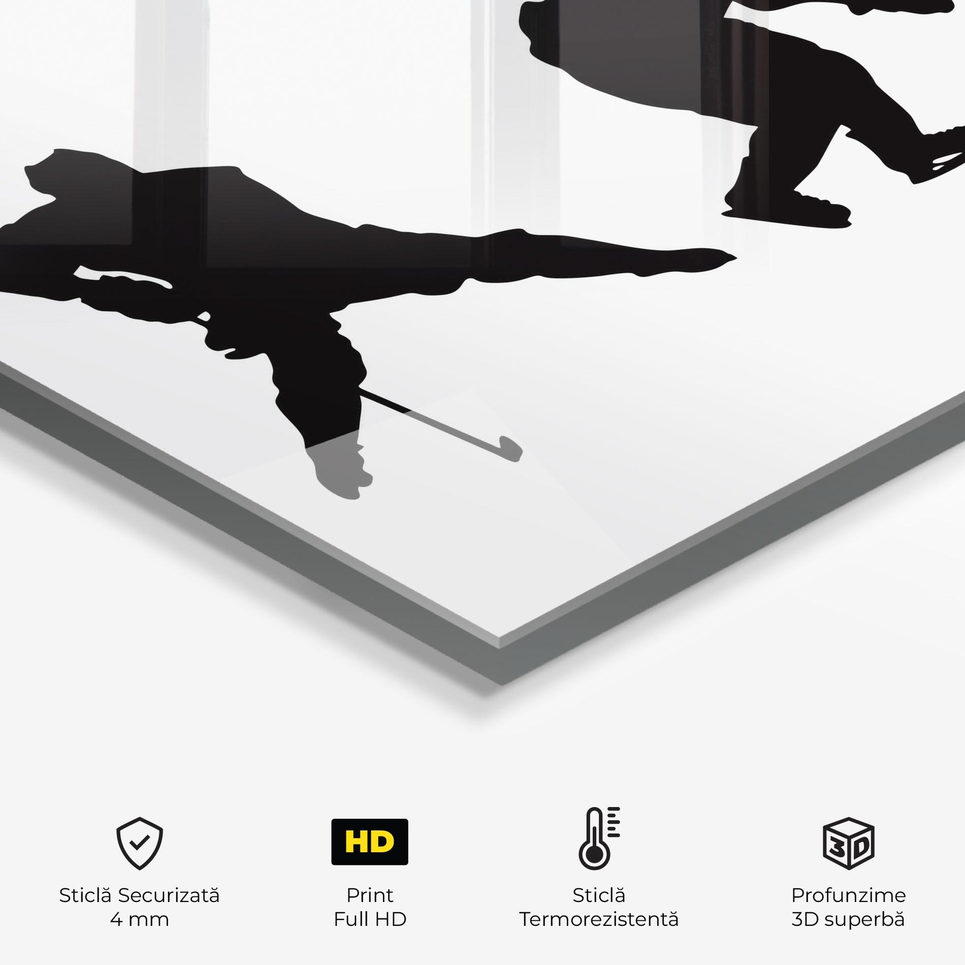 Panou Sticla Bucatarie Hockey Pose mockup 2