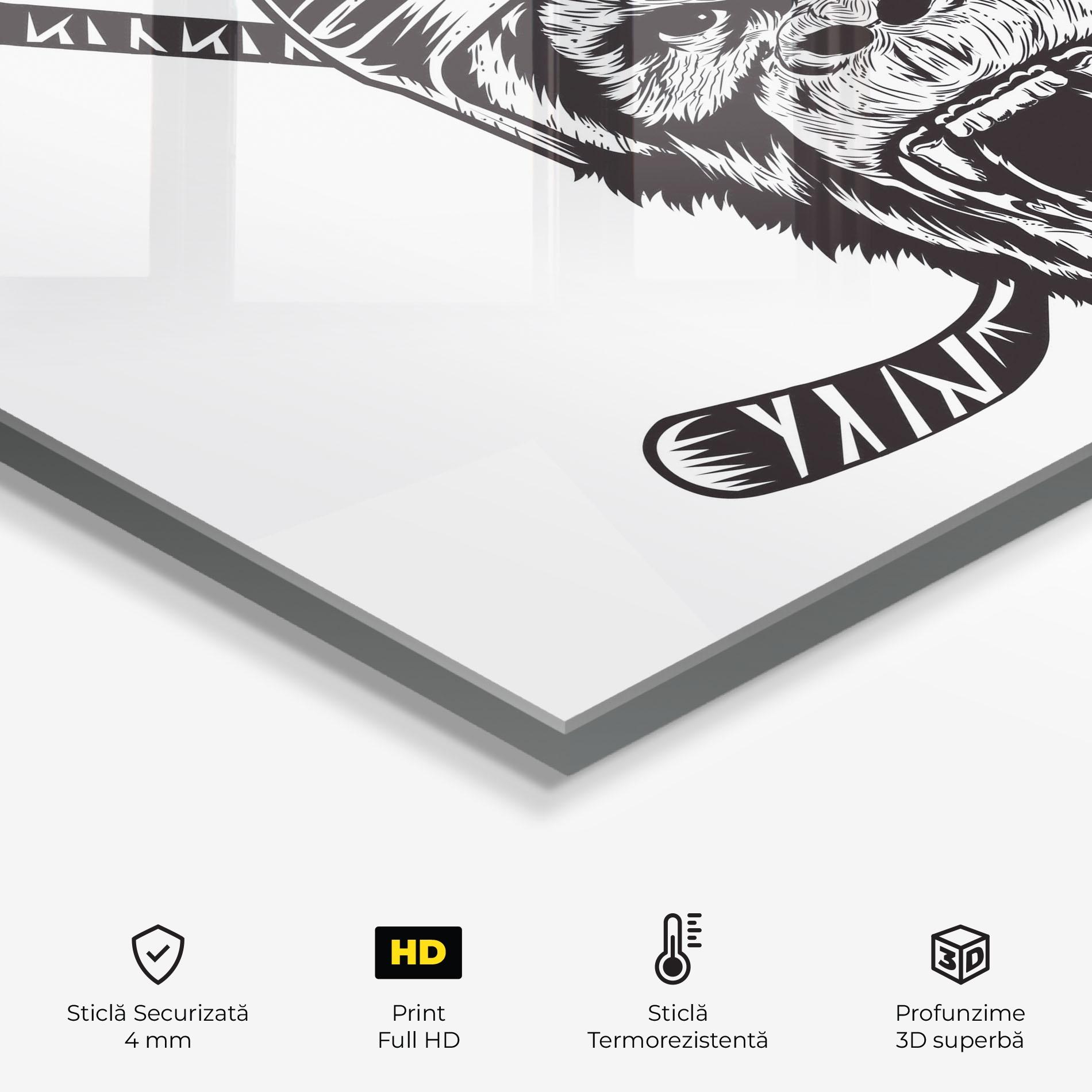 Panou Sticla Bucatarie Monkey Hockey mockup 2