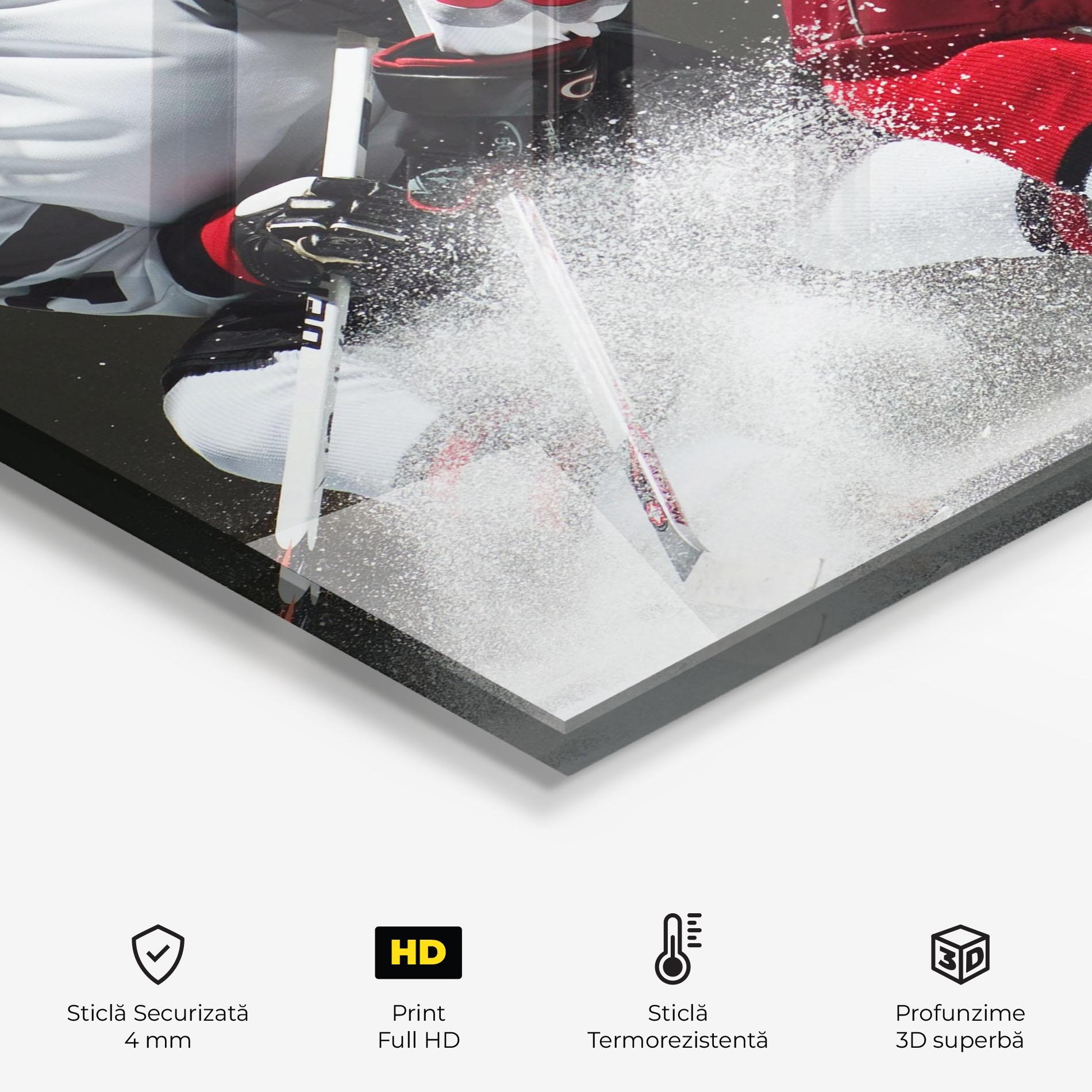 Panou Sticla Bucatarie Red Hokey Player mockup 2