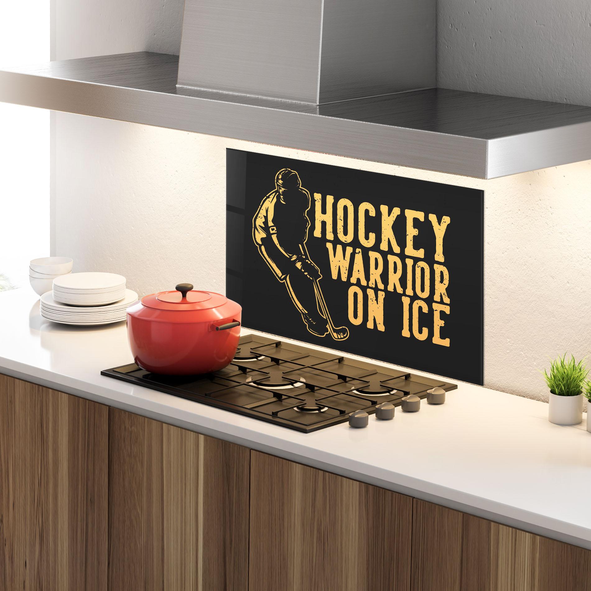 Panou Sticla Bucatarie Hockey Worrior mockup 4