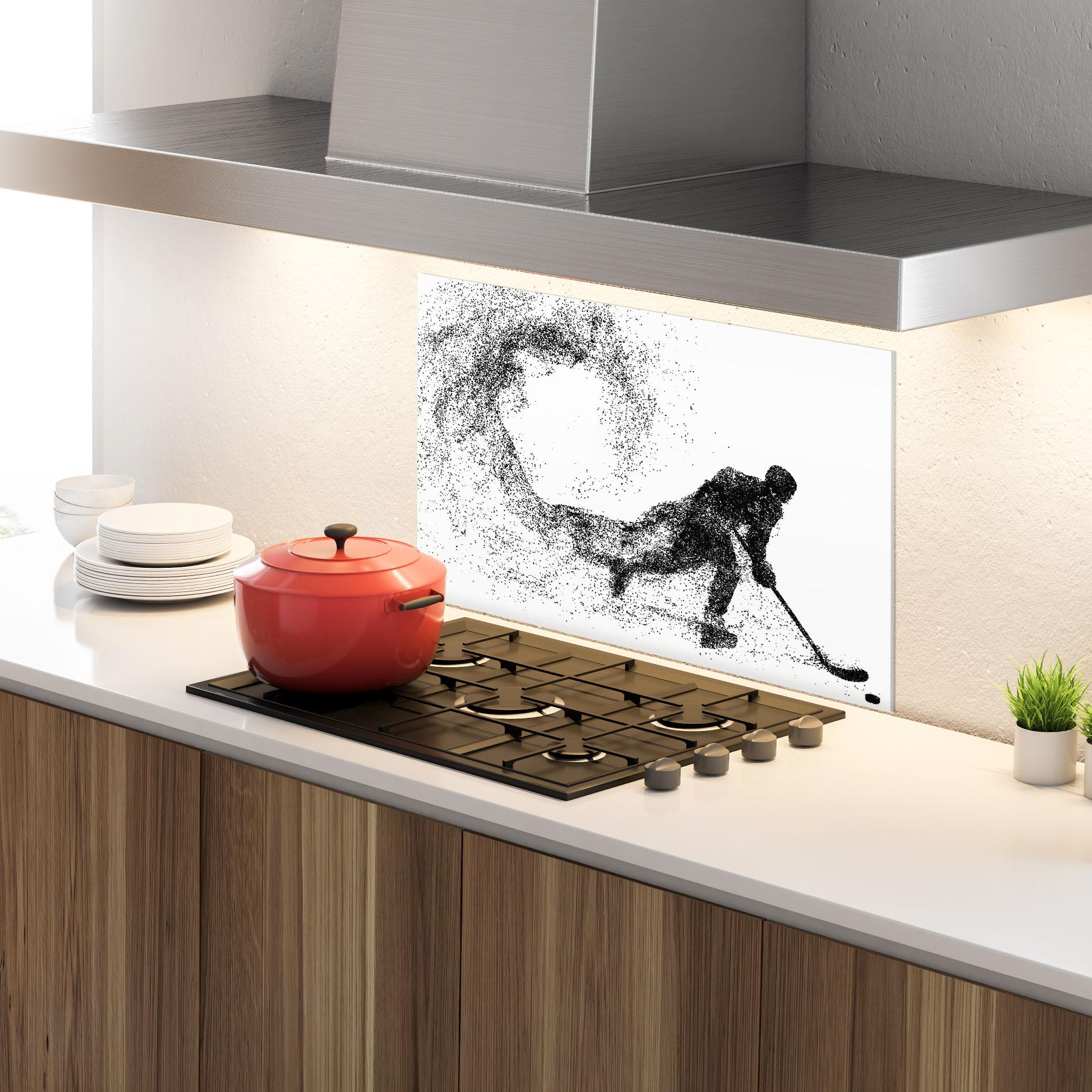 Panou Sticla Bucatarie Playing Hockey mockup 4