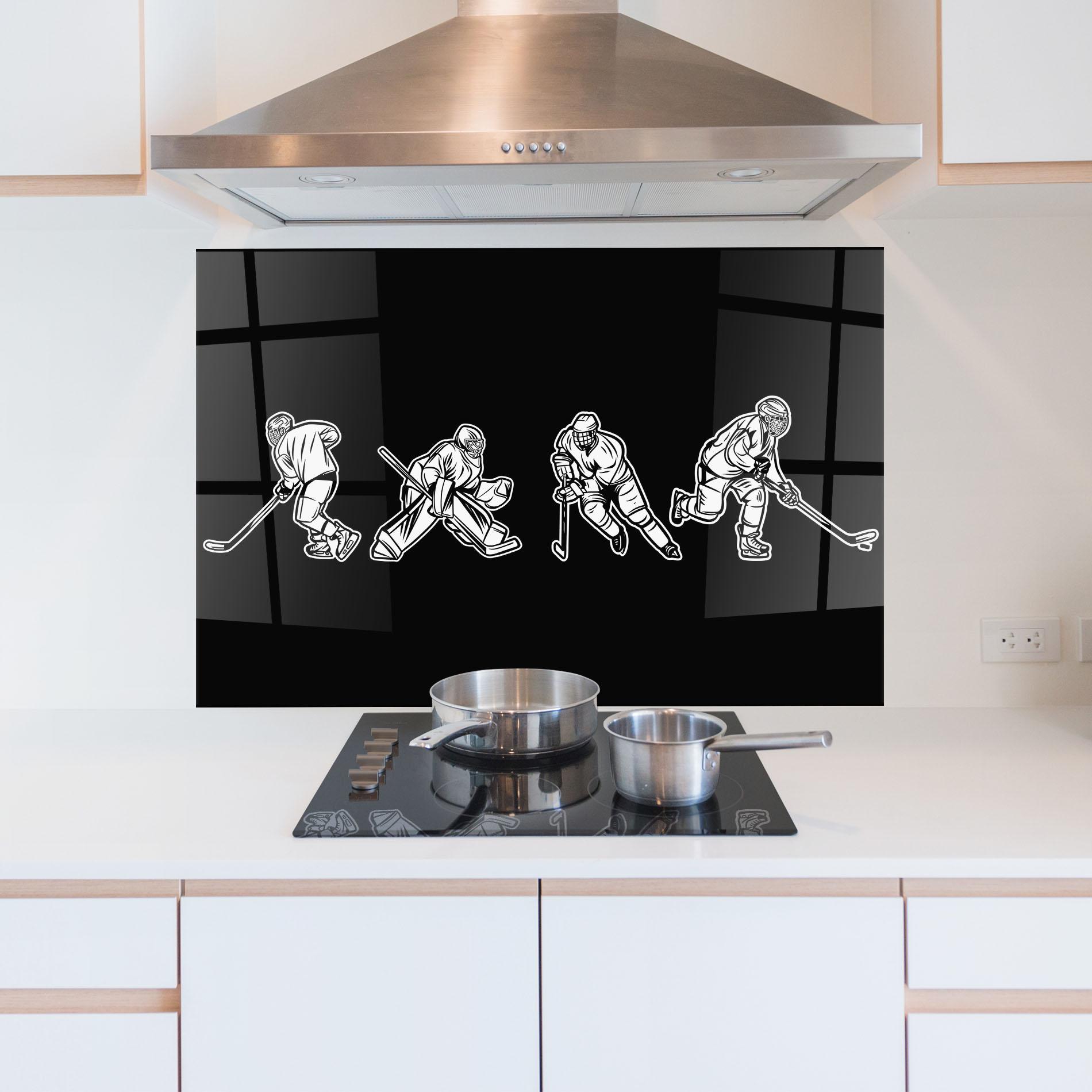 Panou Sticla Bucatarie Hockey Four mockup 5