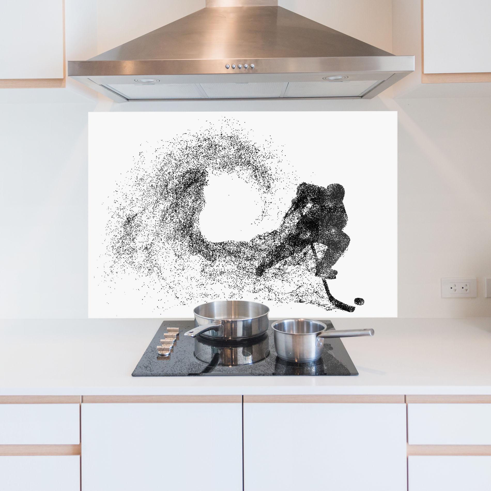 Panou Sticla Bucatarie Hockey Playing mockup 5