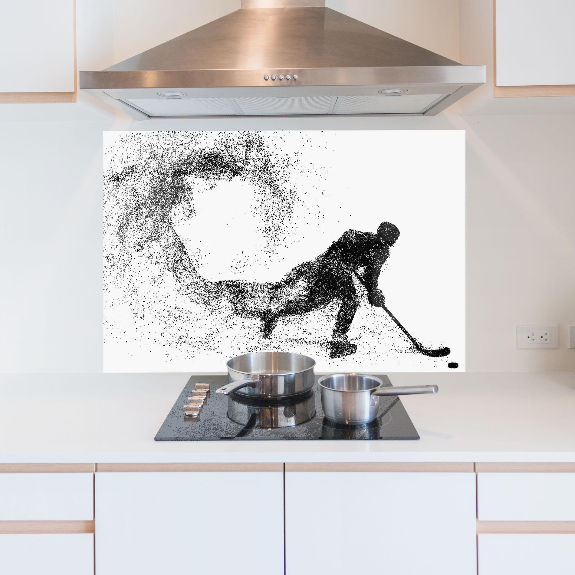 Panou Sticla Bucatarie Playing Hockey mockup 5