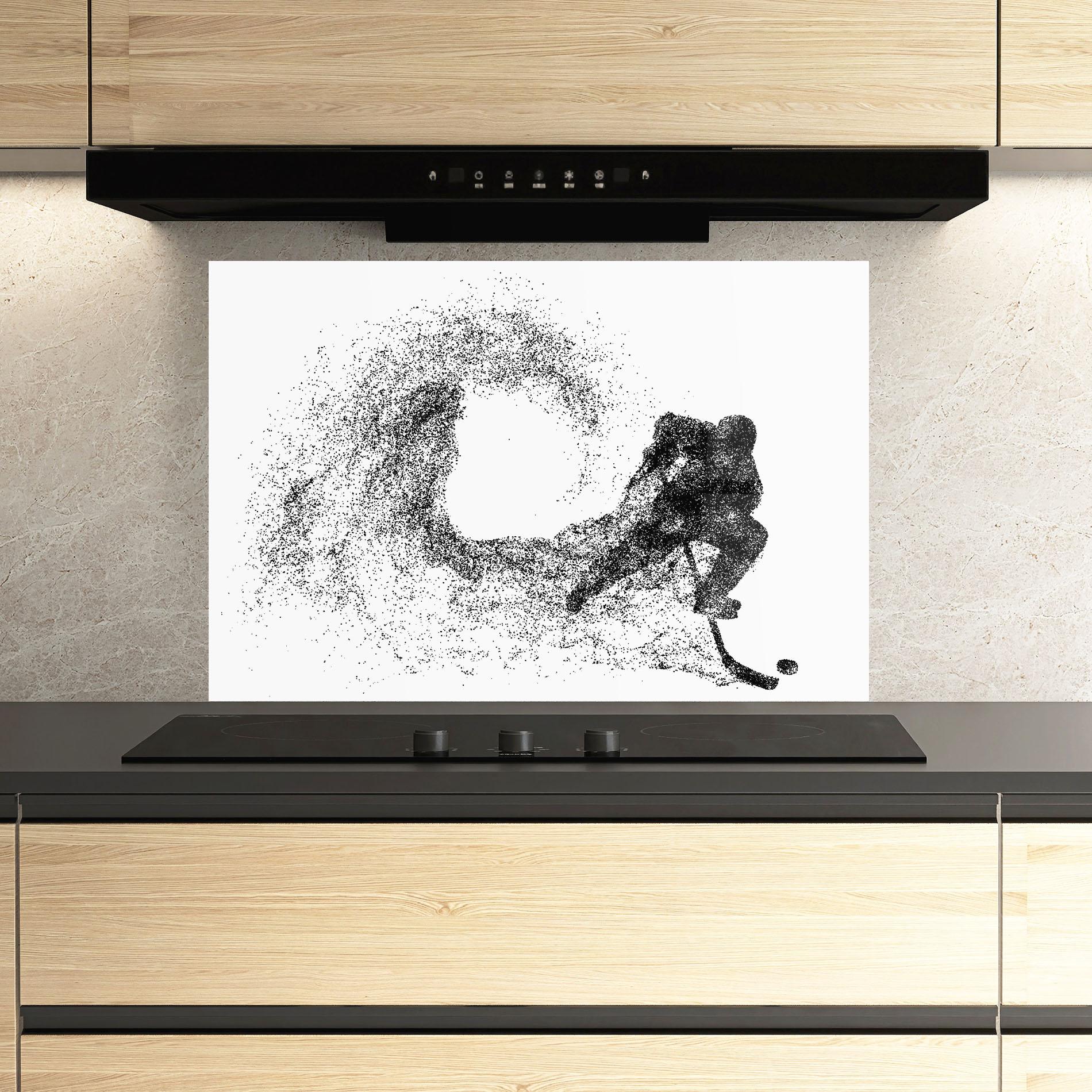 Panou Sticla Bucatarie Hockey Playing mockup 3