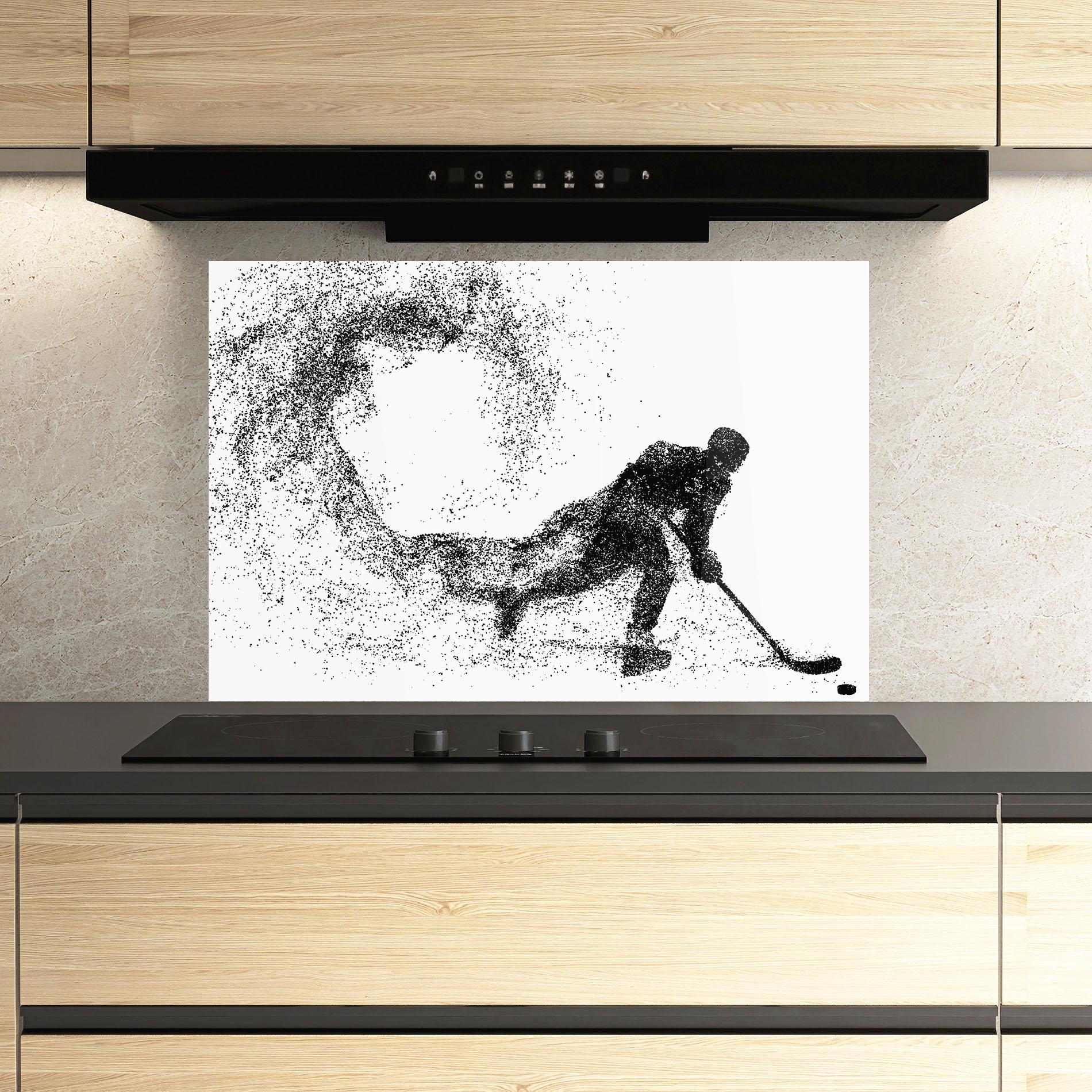 Panou Sticla Bucatarie Playing Hockey mockup 3