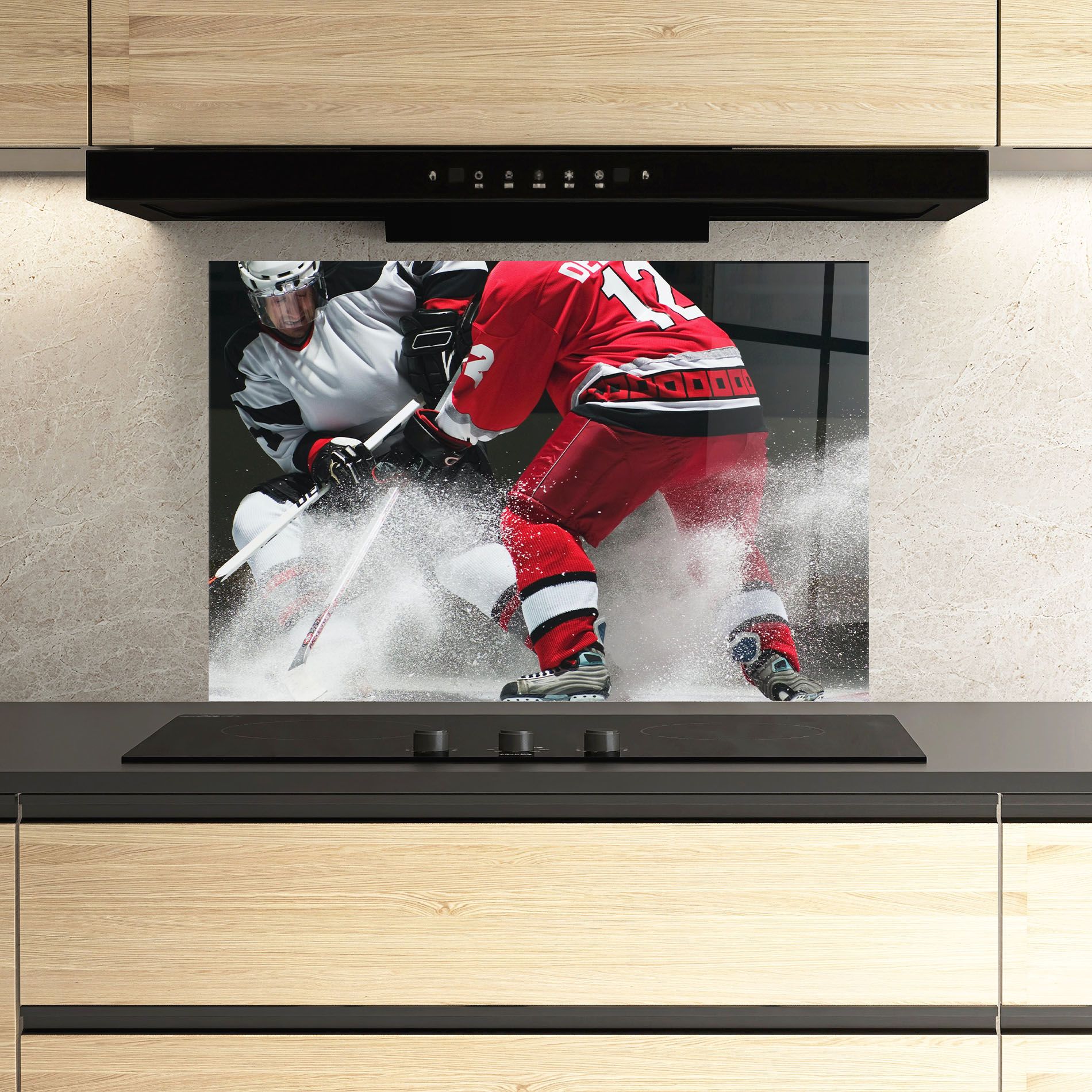 Red Hokey Player mockup 3