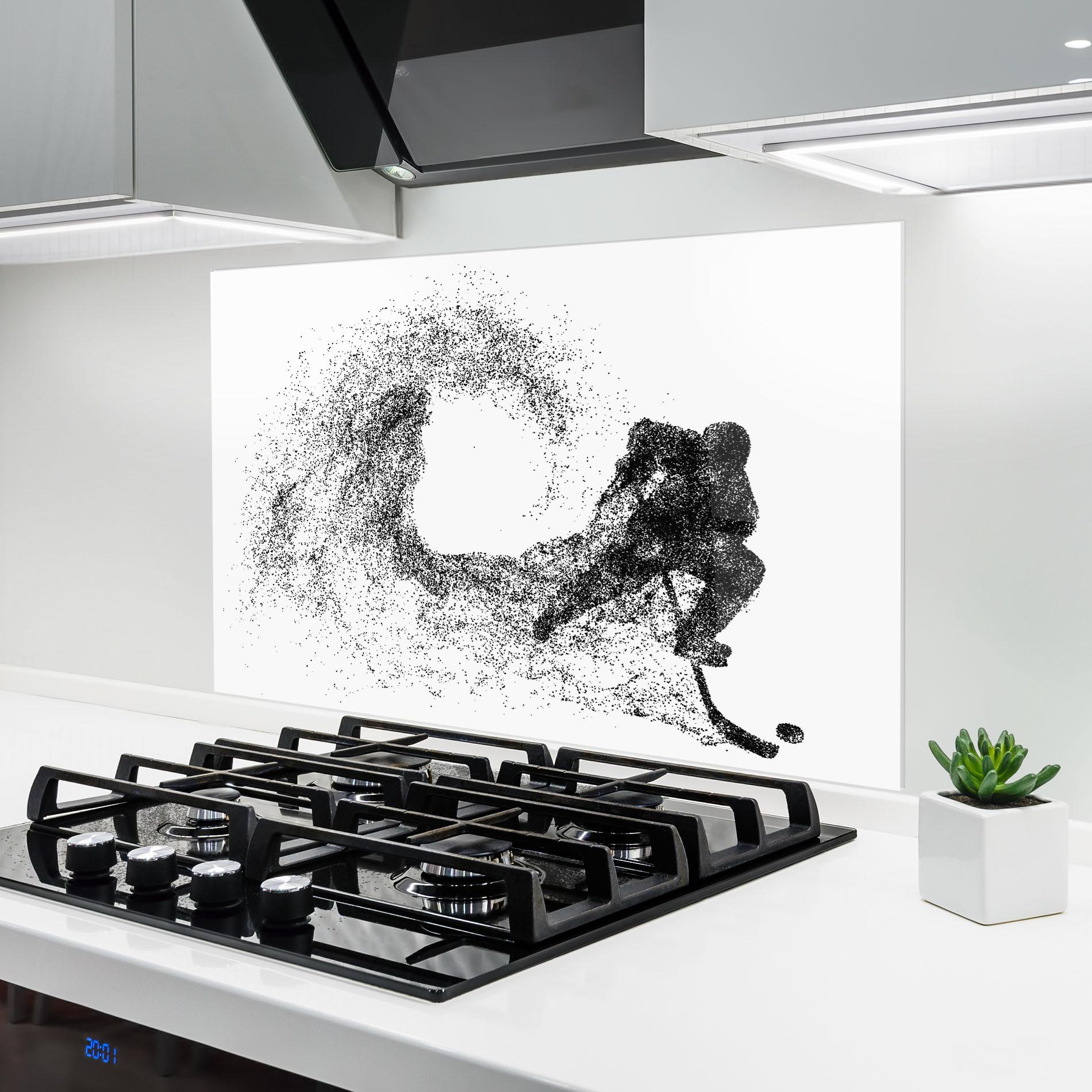 Panou Sticla Bucatarie Hockey Playing mockup 6