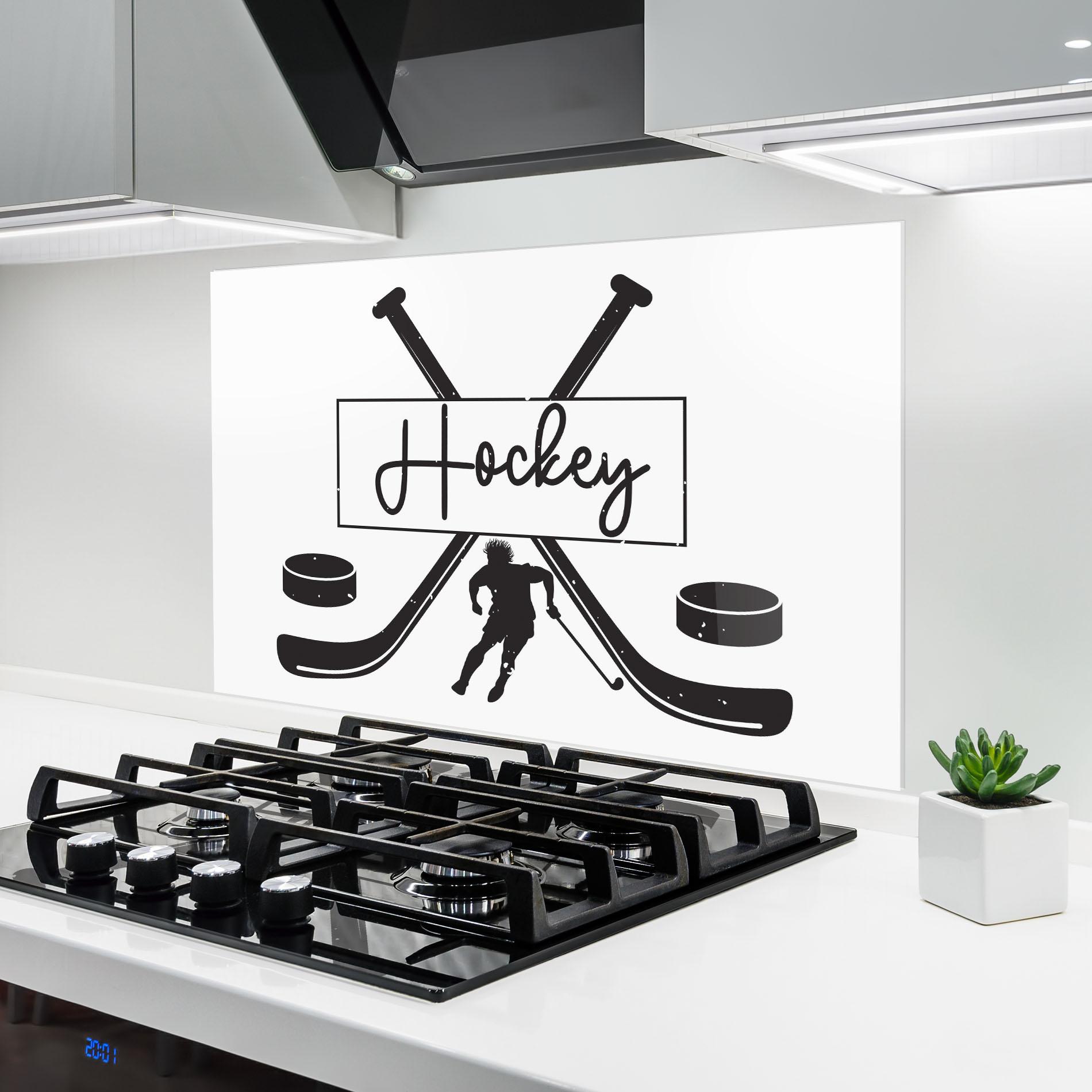 Panou Sticla Bucatarie Hockey Stick mockup 6