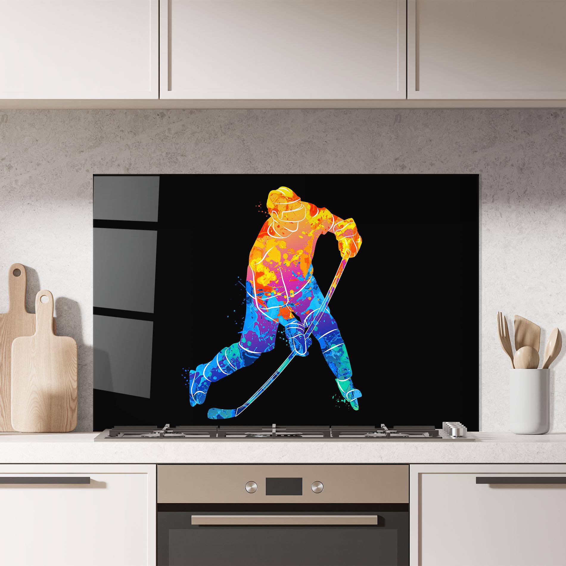 Panou Sticla Bucatarie Color Mix Hockey mockup 7