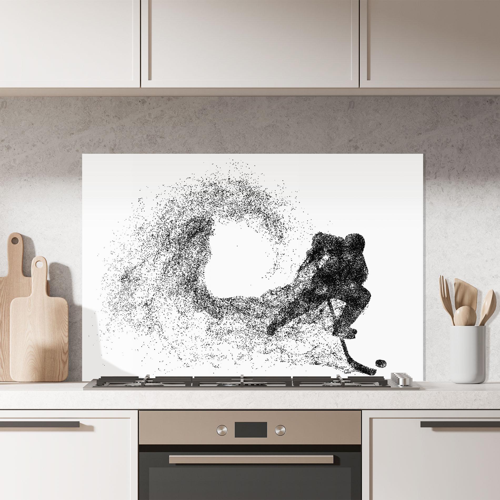 Panou Sticla Bucatarie Hockey Playing mockup 7