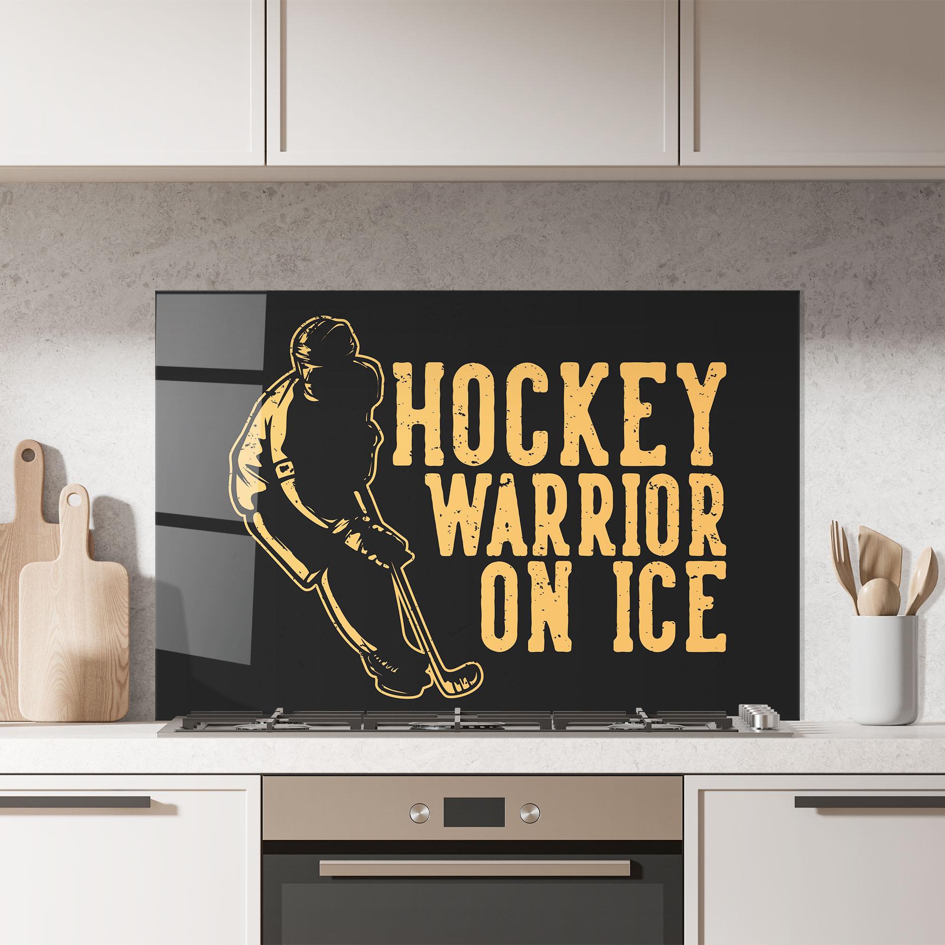 Panou Sticla Bucatarie Hockey Worrior mockup 7